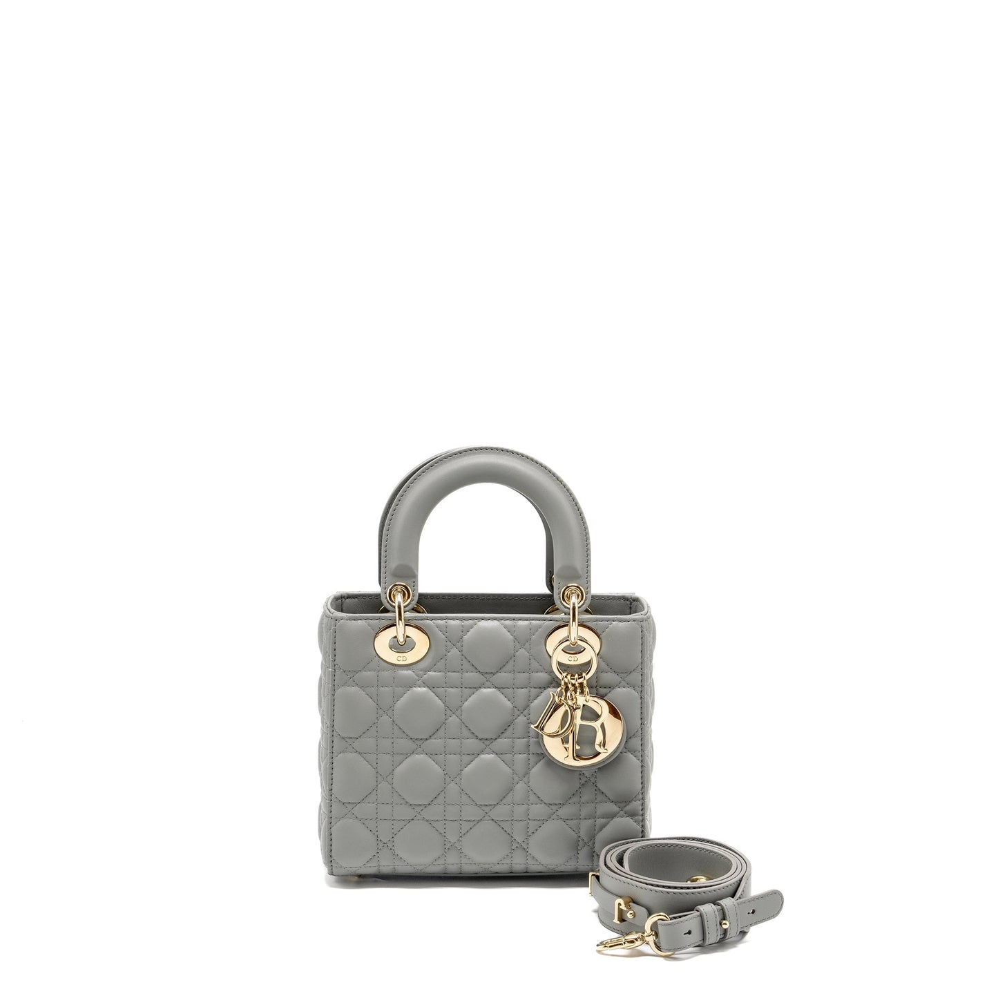 Luxury Dior My ABC Small Lady Luxury Dior Lambskin Grey LGHW