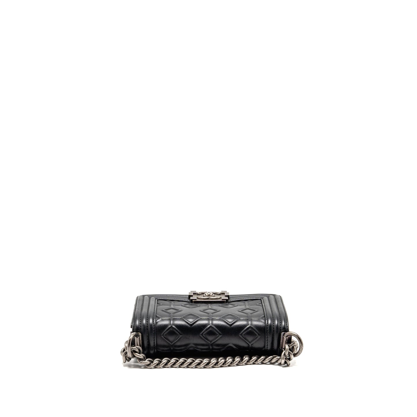 Chanel Small Boy Bag Arabesque Calfskin Black Ruthenium SHW