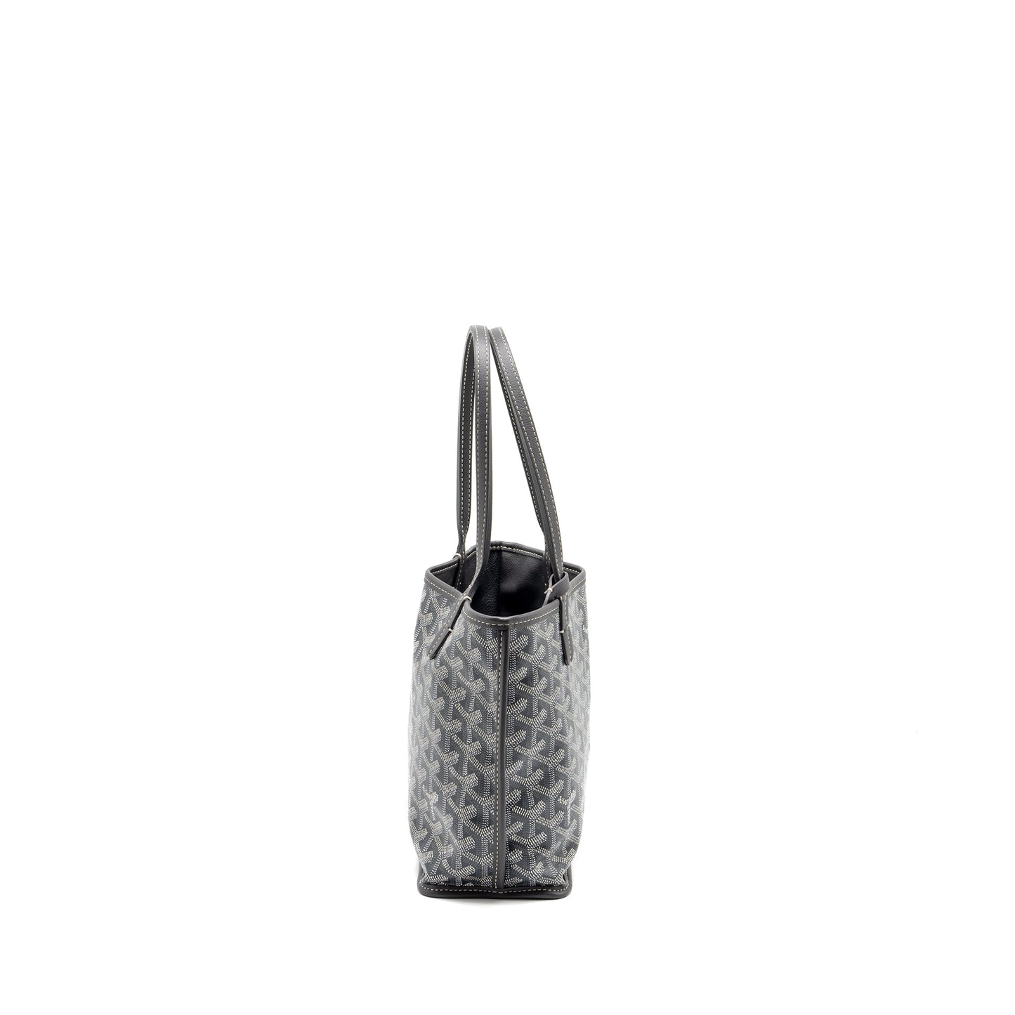 Goyard Mini Anjou Tote Bag Goyardline Canvas/Calfskin Grey SHW