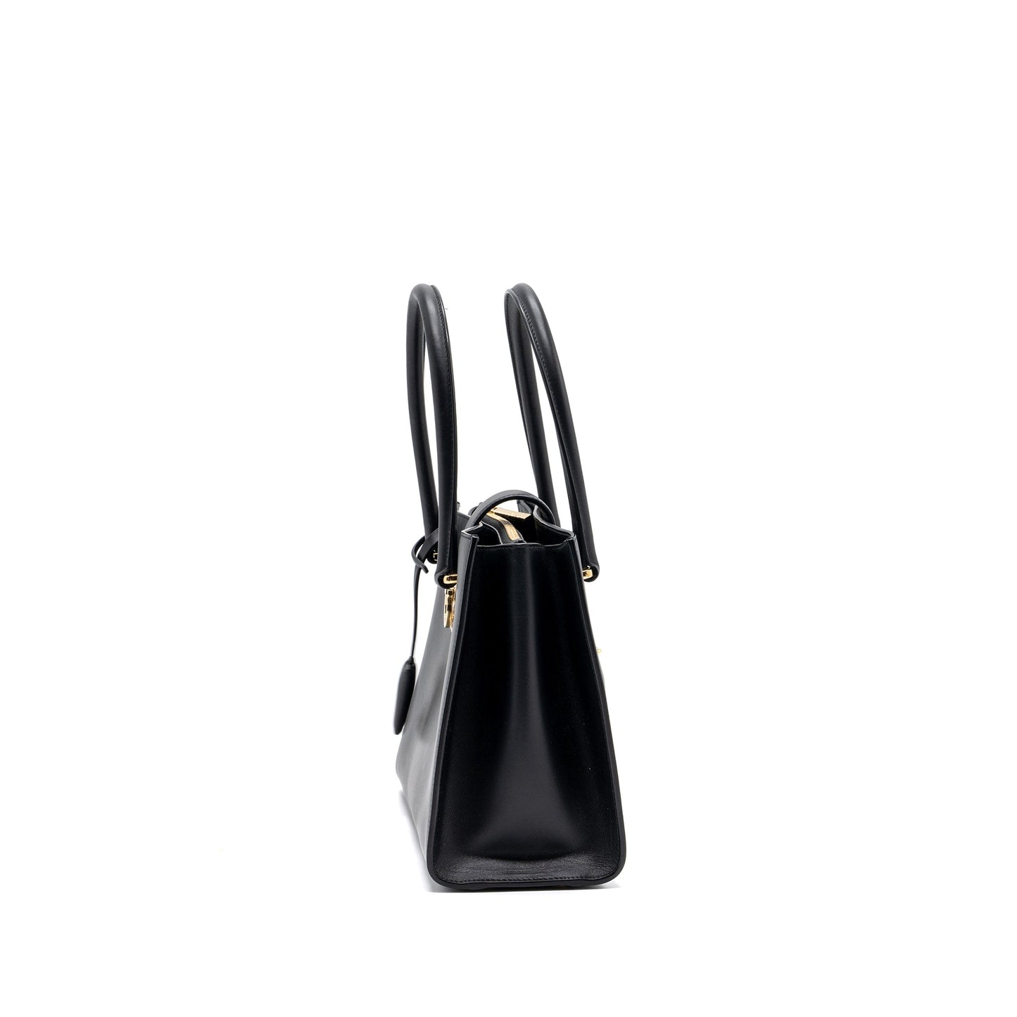 Salvatore Ferragamo Tote Bag Calfskin Black GHW