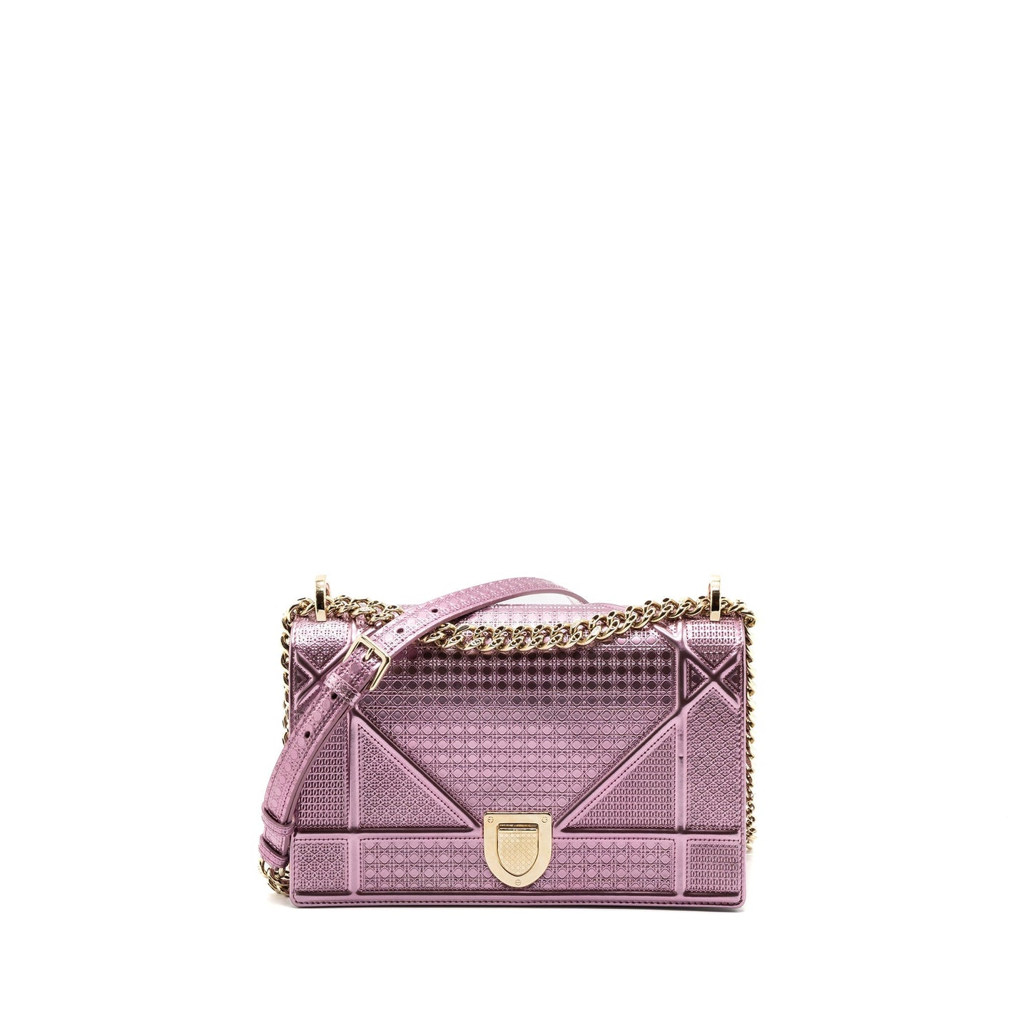 Luxury Dior Luxury Diorama Bag Metallic Pink LGHW