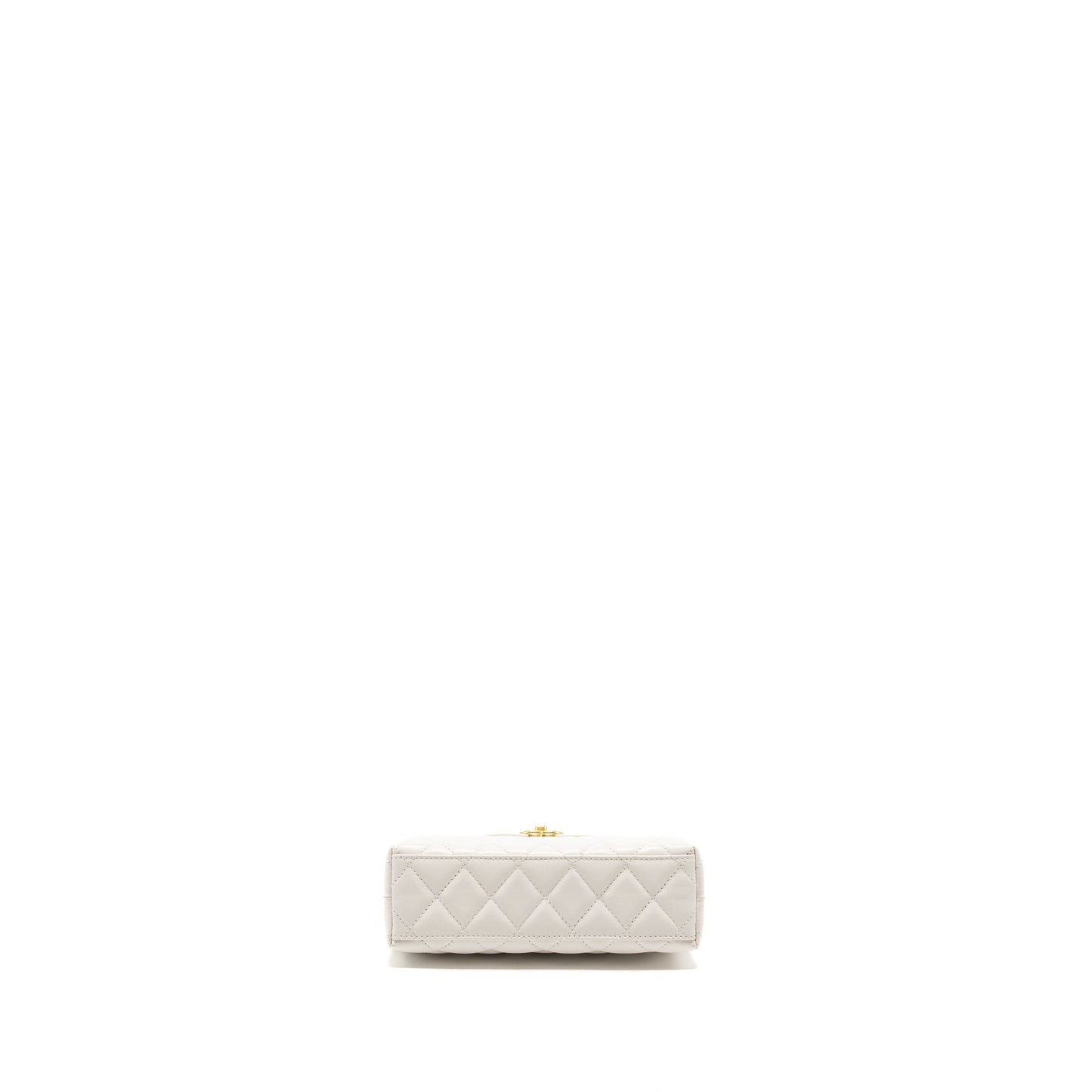 Chanel 23K Mini Kelly Shopping tote bag calfskin white GHW (microchip)