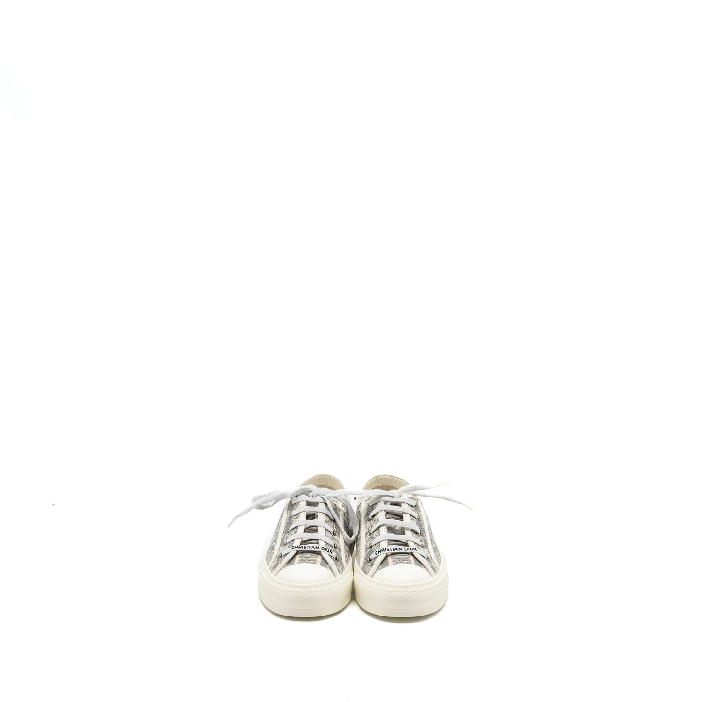 Luxury Dior size 37 walk n sneaker Toile de Jouy Embroidery grey/multicolour