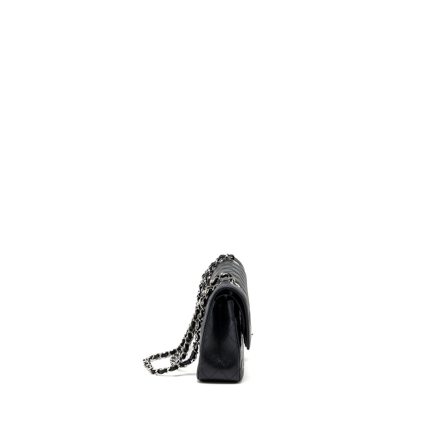 Chanel Medium Classic Double Flap bag caviar black SHW (microchip)