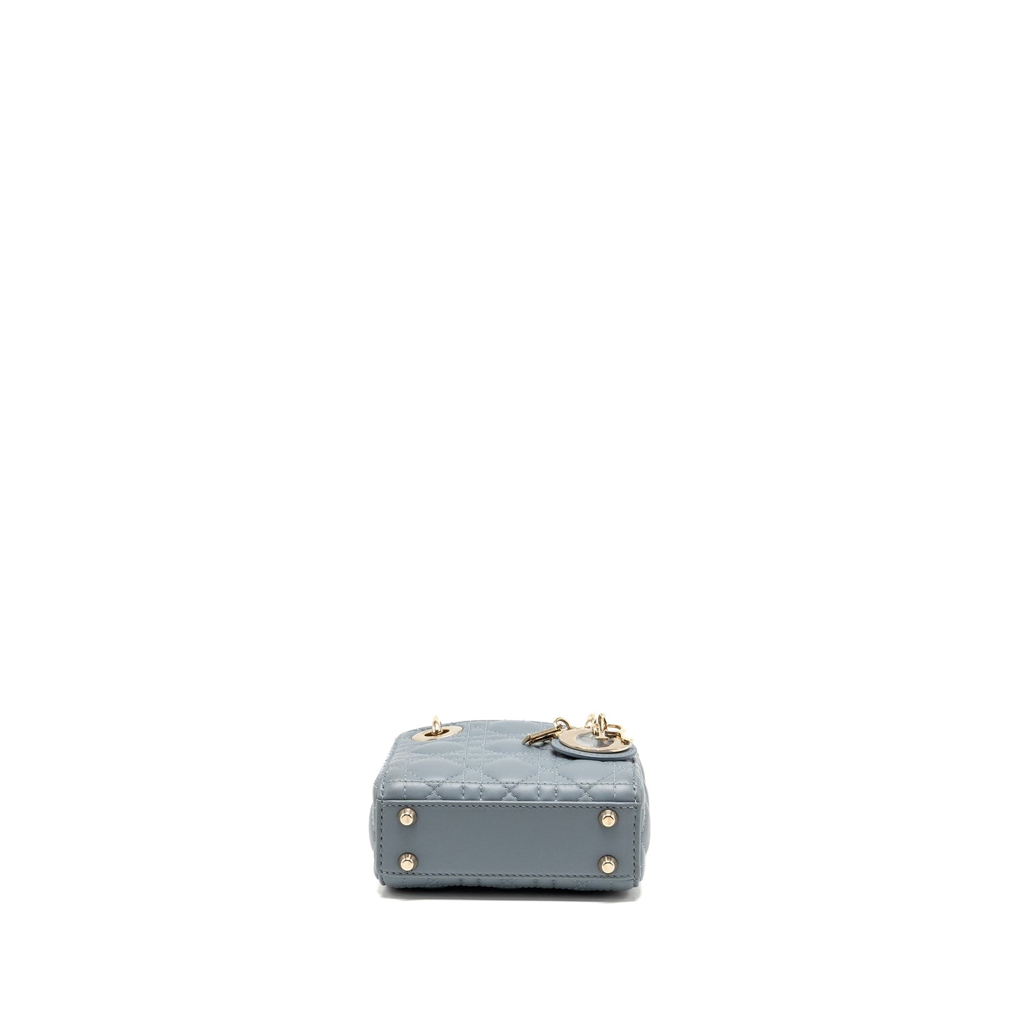 Dior Micro Lady Dior Cannage Lambskin Grey LGHW
