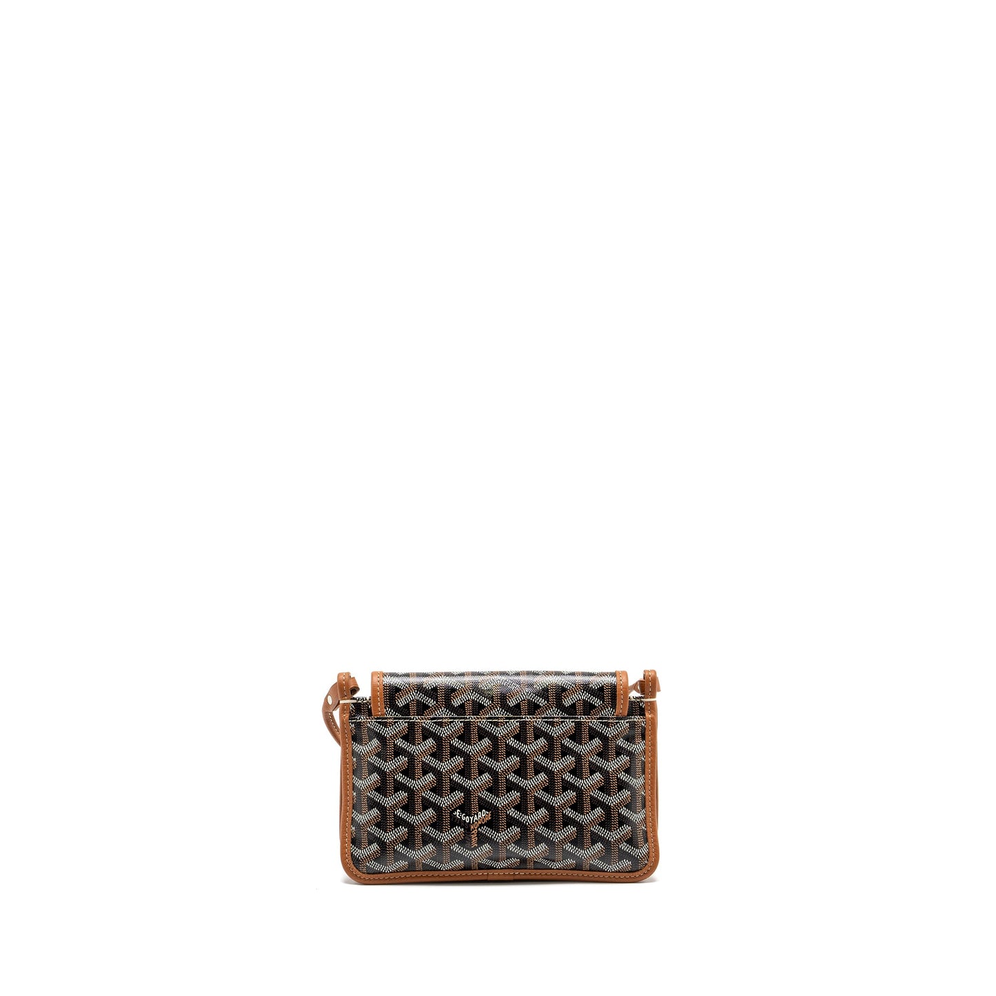 Goyard Portefeuille Pochette Plumet Goyardine Canvas/Leather Noir/Naturel SHW