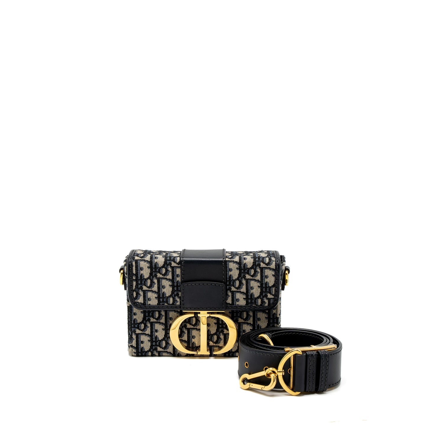 Luxury Dior 30 Montaigne Box Blue Luxury Dior Oblique Jacquard GHW
