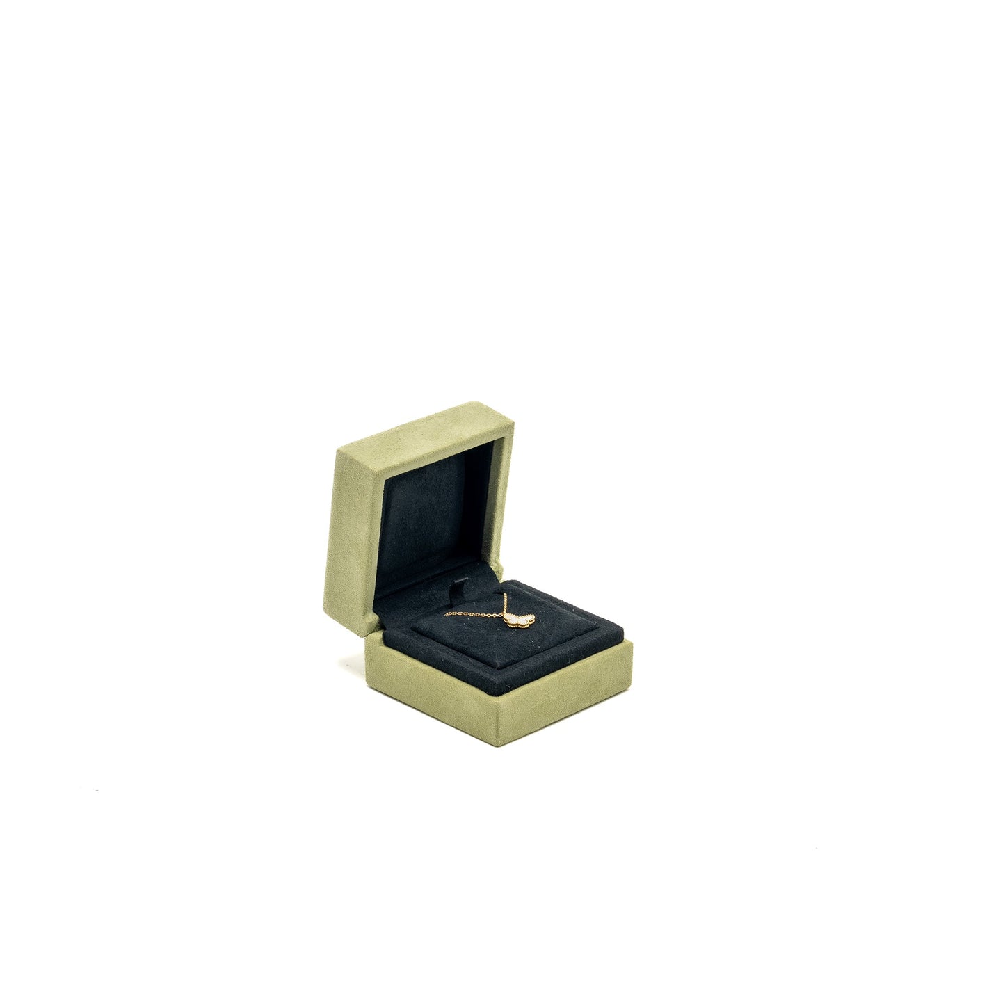 Van Cleef & Arpels Sweet Alhambra Butterfly Pendant Yellow Gold White Mother of Pearl