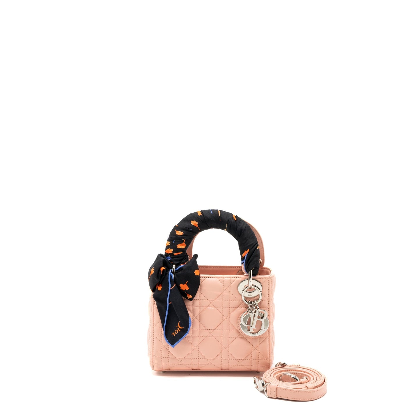Luxury Dior mini lady Luxury Dior lambskin light pink SHW