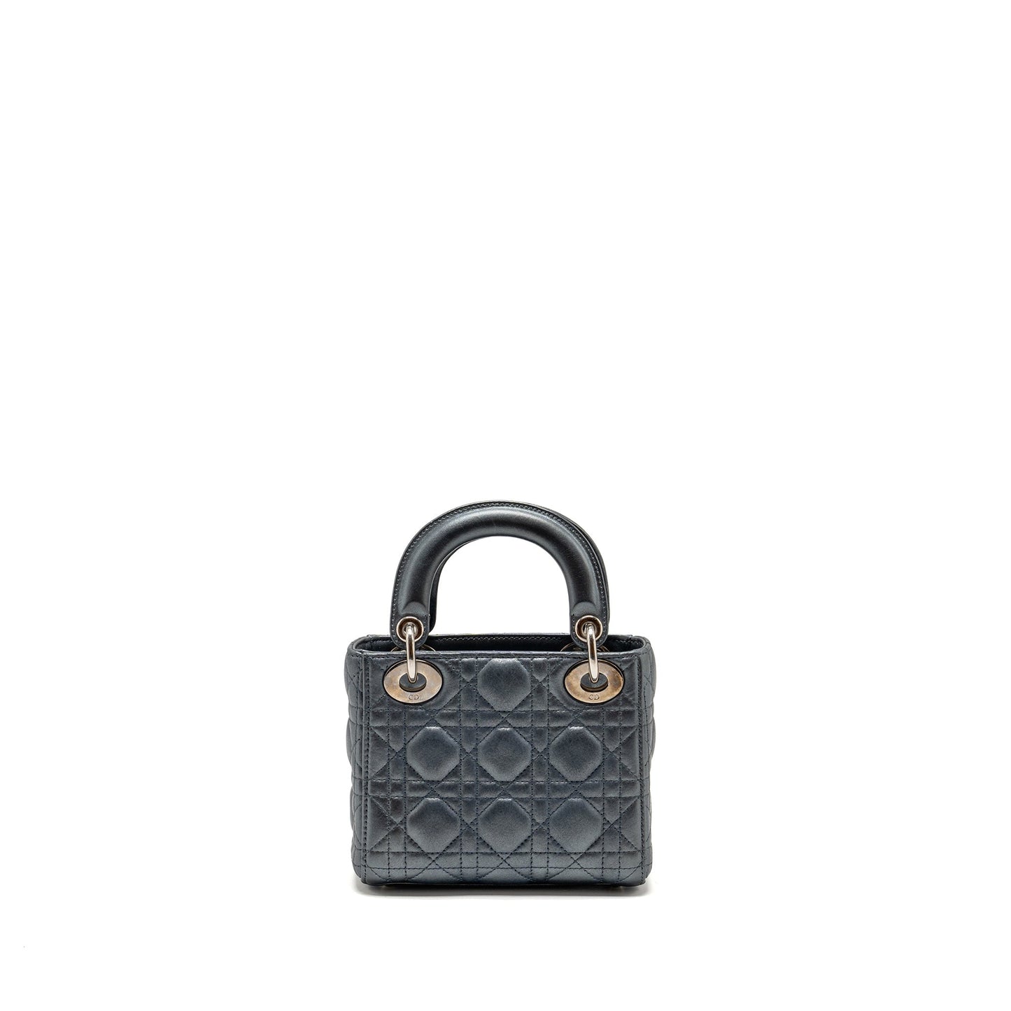 Luxury Dior Mini Lady Luxury Dior Lambskin Iridescent Grey SHW