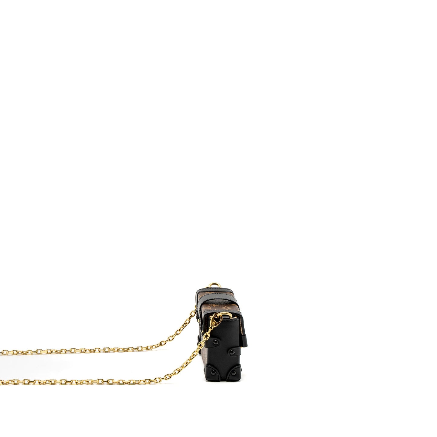 Louis Vuitton Petite Malle Necklace/Mini Chain Bag Monogram Canvas GHW