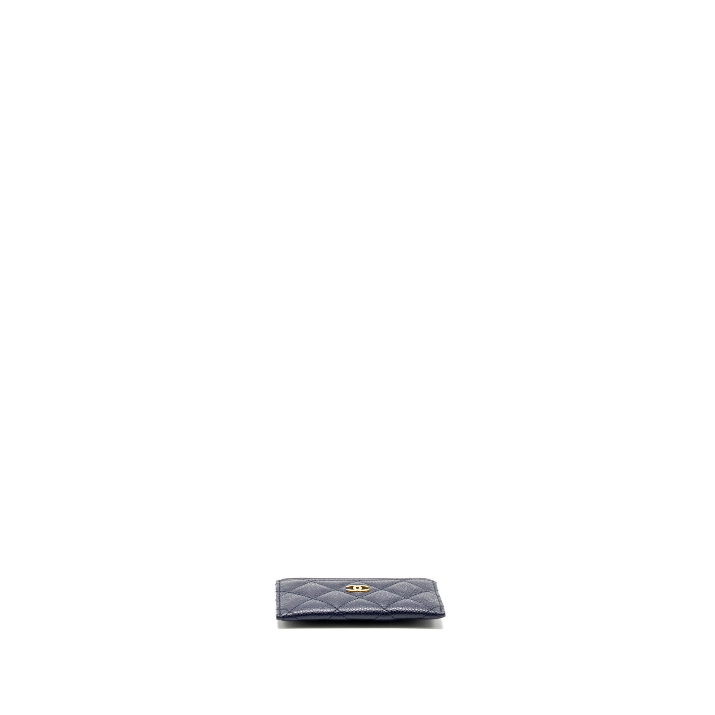 Chanel Classic Card Holder Caviar Navy GHW