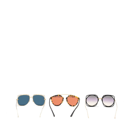 Luxury Dior Sunglasses Black / Multicolour(sell in set)