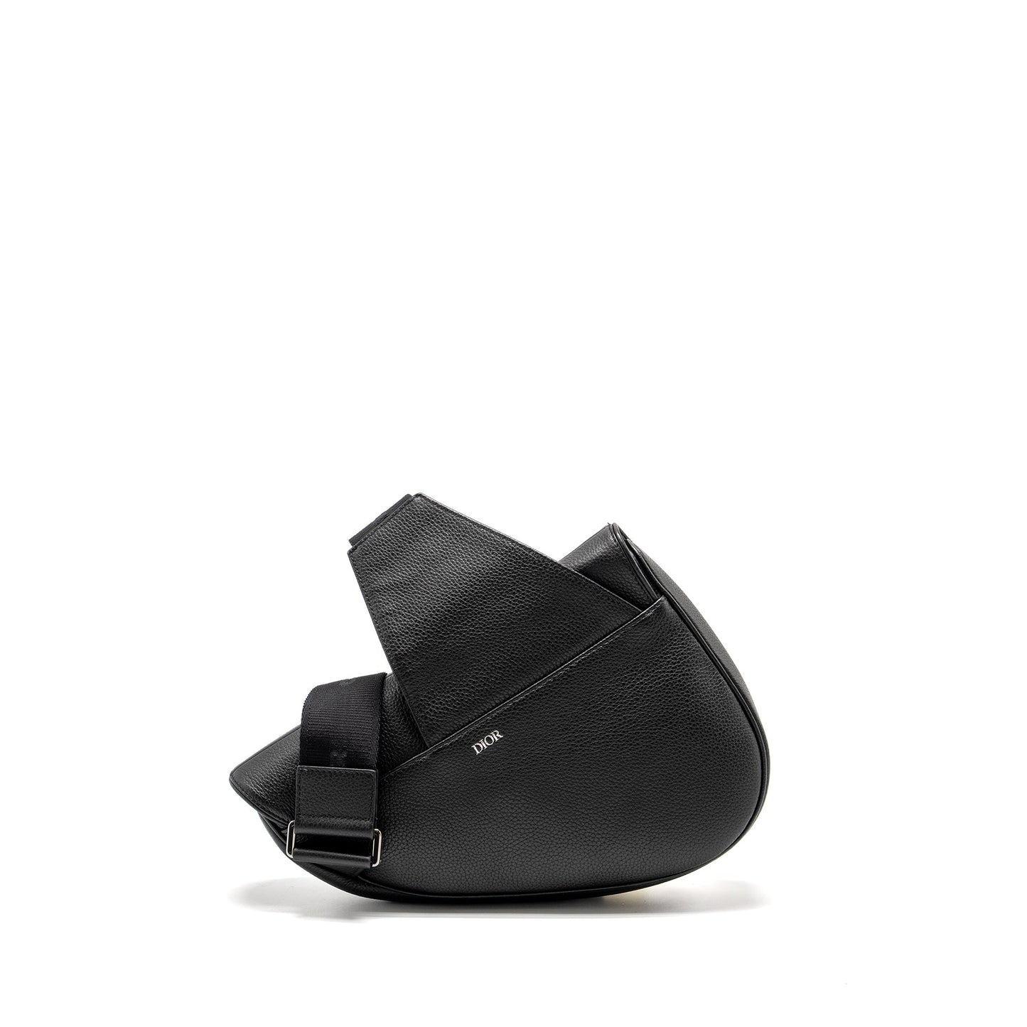 Luxury Dior Homme Charms Saddle Bag Calfskin Black SHW
