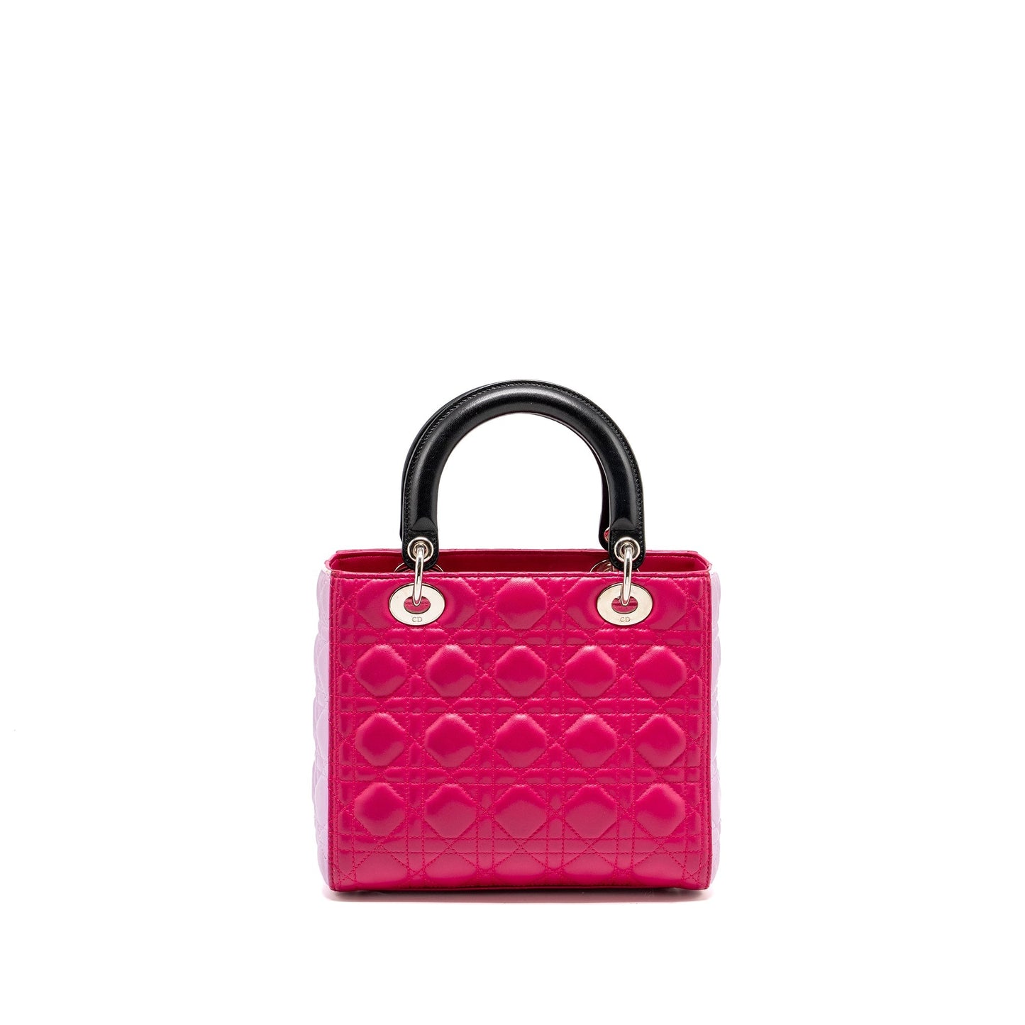 Luxury Dior Medium Lady Luxury Dior Lambskin Pink / Multicolour SHW