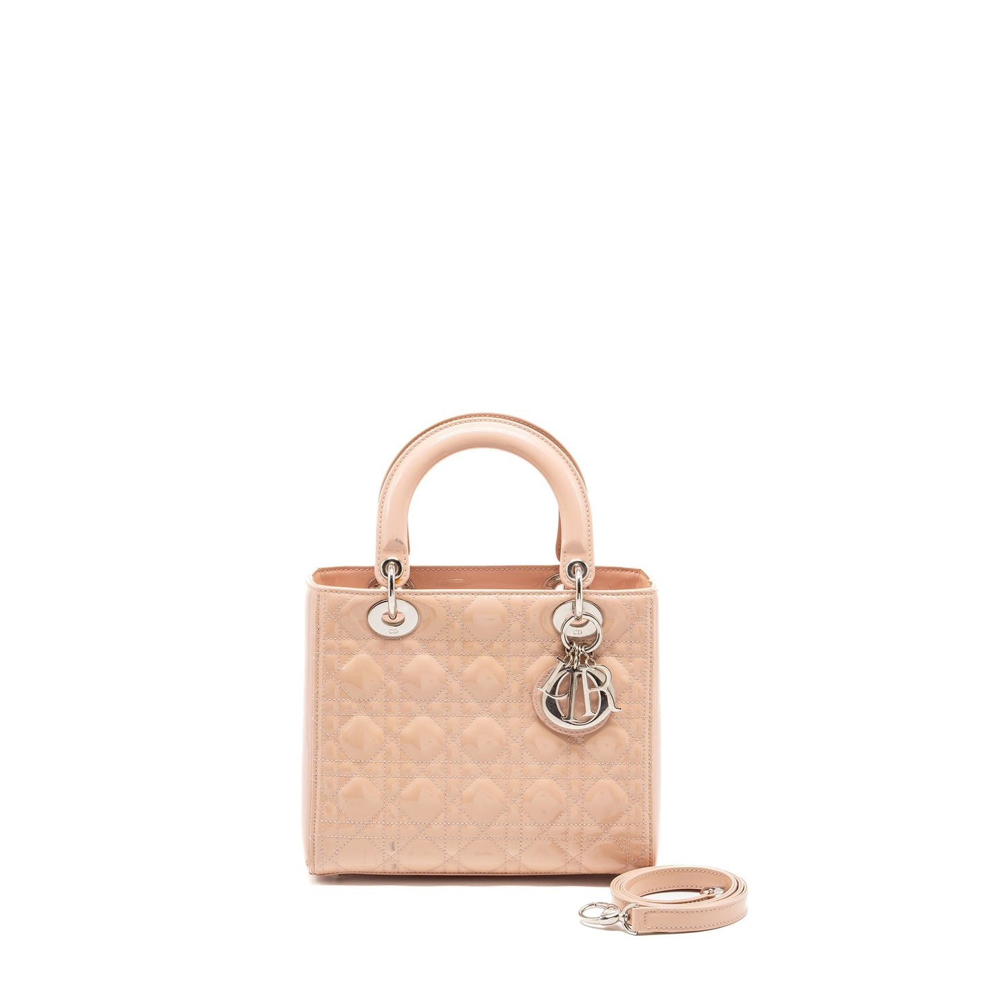 Luxury Dior Medium Lady Luxury Dior Patent Pink SHW