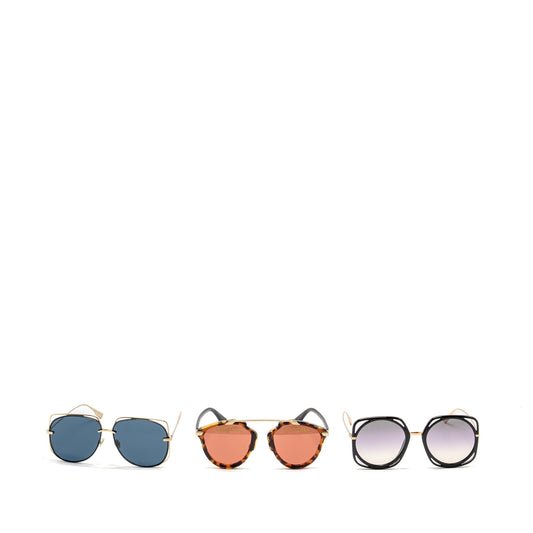 Luxury Dior Sunglasses Black / Multicolour(sell in set)