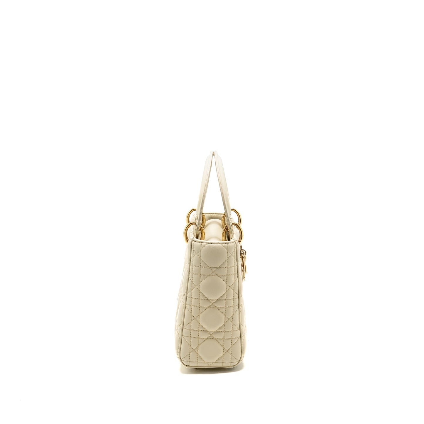 Luxury Dior Small Lady Luxury Dior Lambskin White LGHW