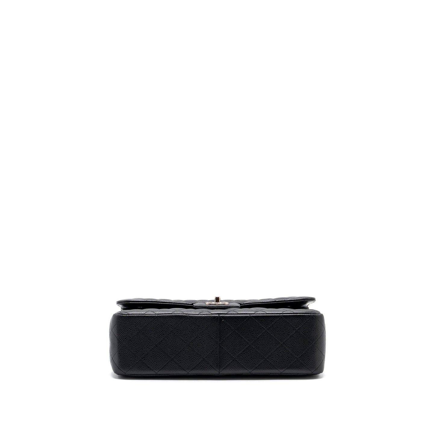 CHANEL JUMBO CLASSIC DOUBLE FLAP Caviar BLACK SHW