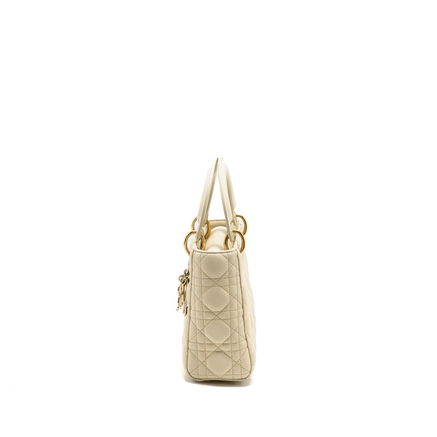 Luxury Dior Small Lady Luxury Dior Lambskin White LGHW