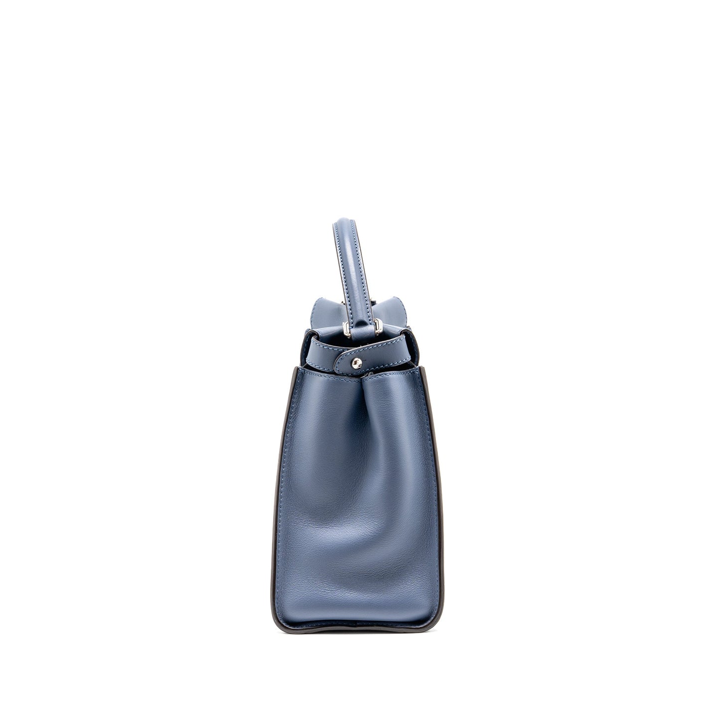 Fendi Medium Peekaboo Calfskin Blue Multicolour Hardware
