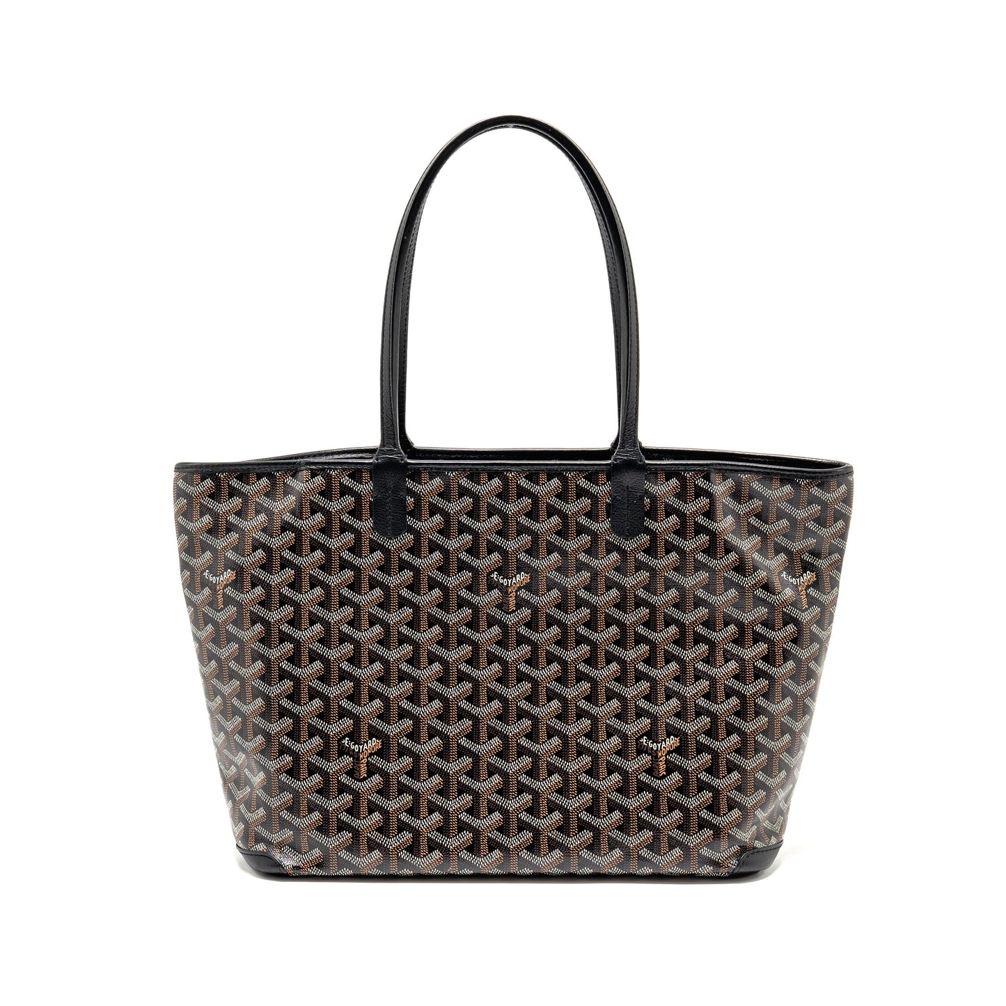 Goyard Artois PM Handbag Goyardine Canvas/Calfskin Black SHW