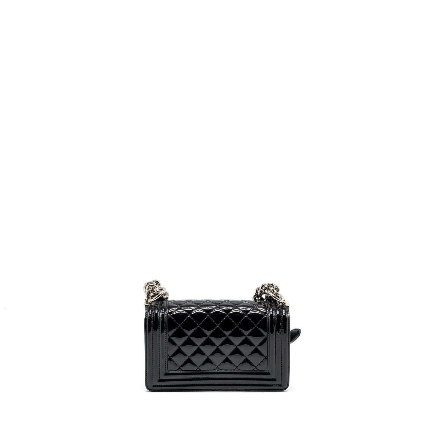 Chanel Small Boy Bag Patent Black Multicolour Hardware