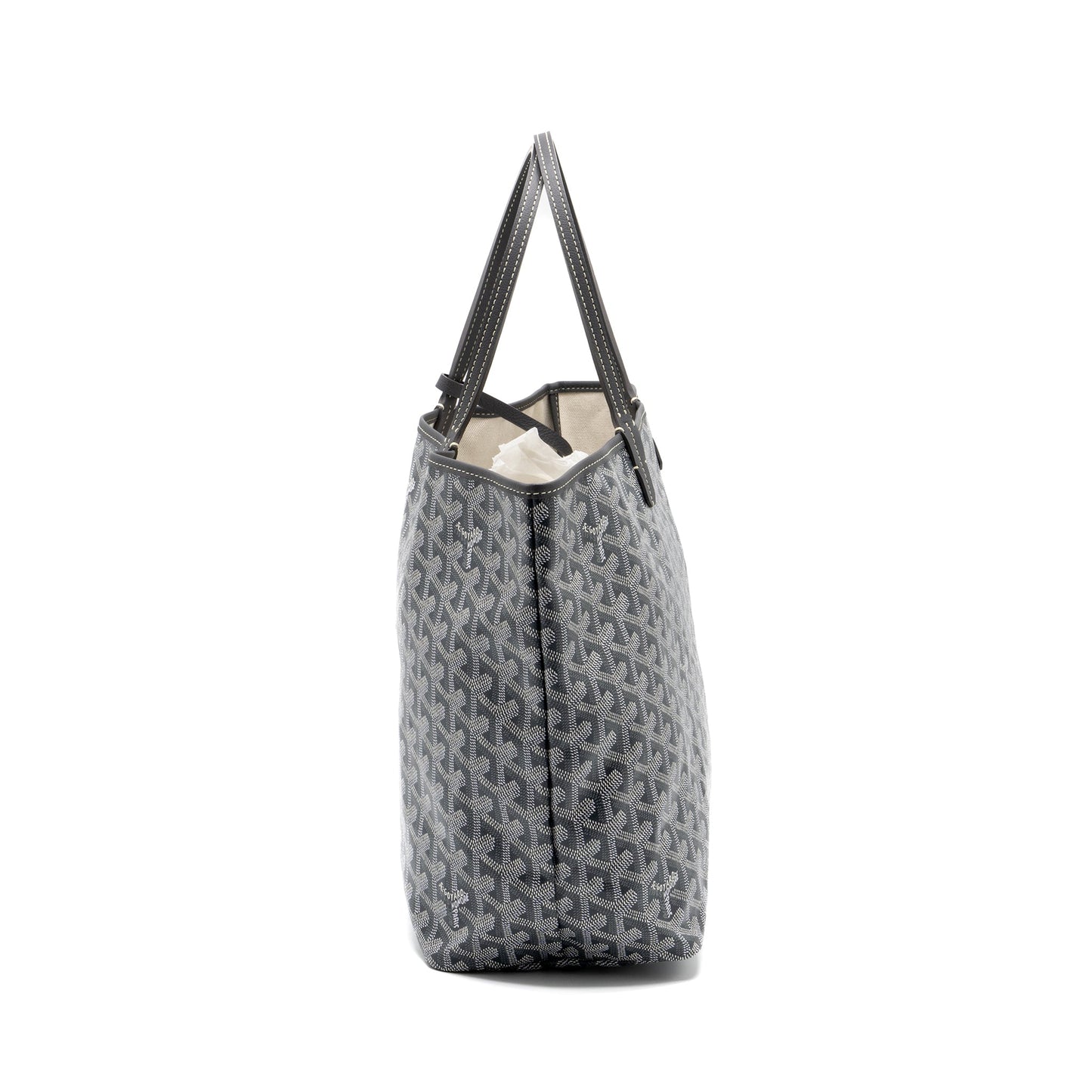 Goyard Saint Louis PM Tote Bag Goyardine Canvas Grey SHW