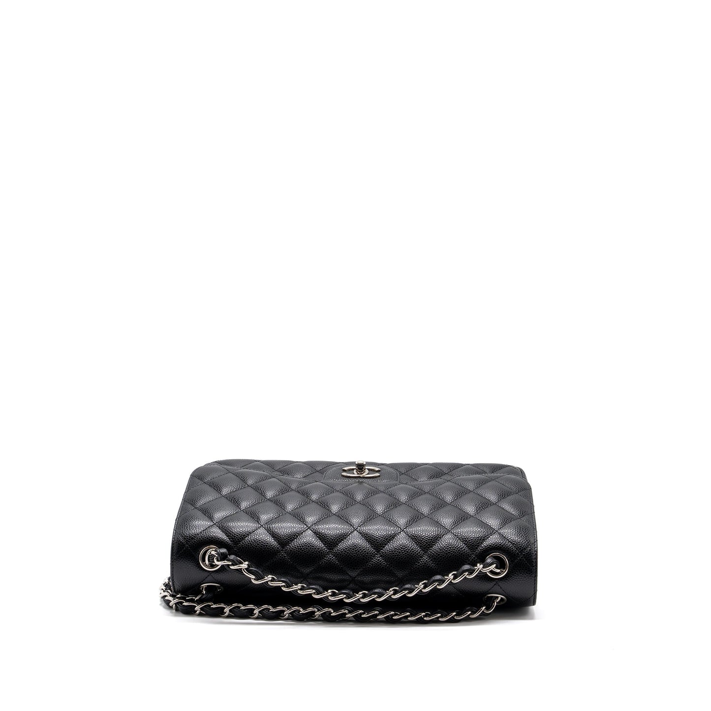CHANEL JUMBO CLASSIC DOUBLE FLAP Caviar BLACK SHW