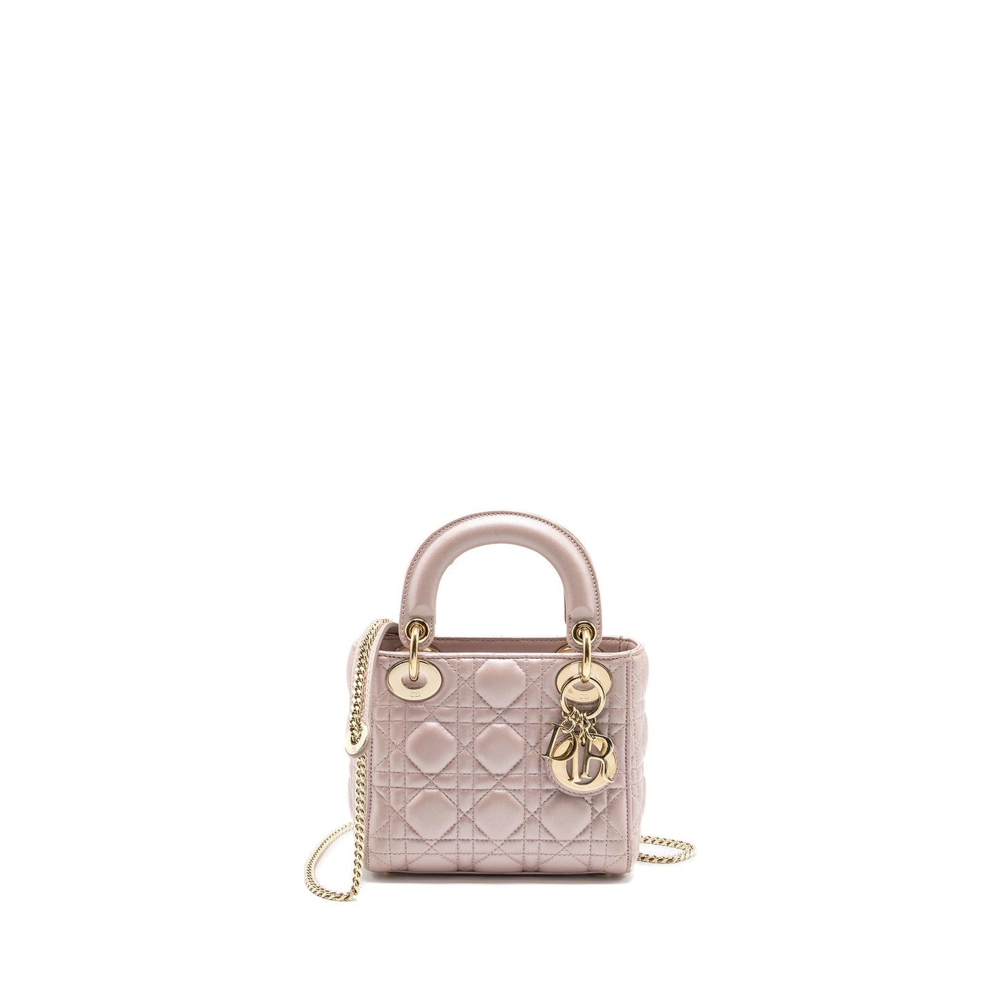 Luxury Dior Mini Lady Luxury Dior lambskin light pink LGHW