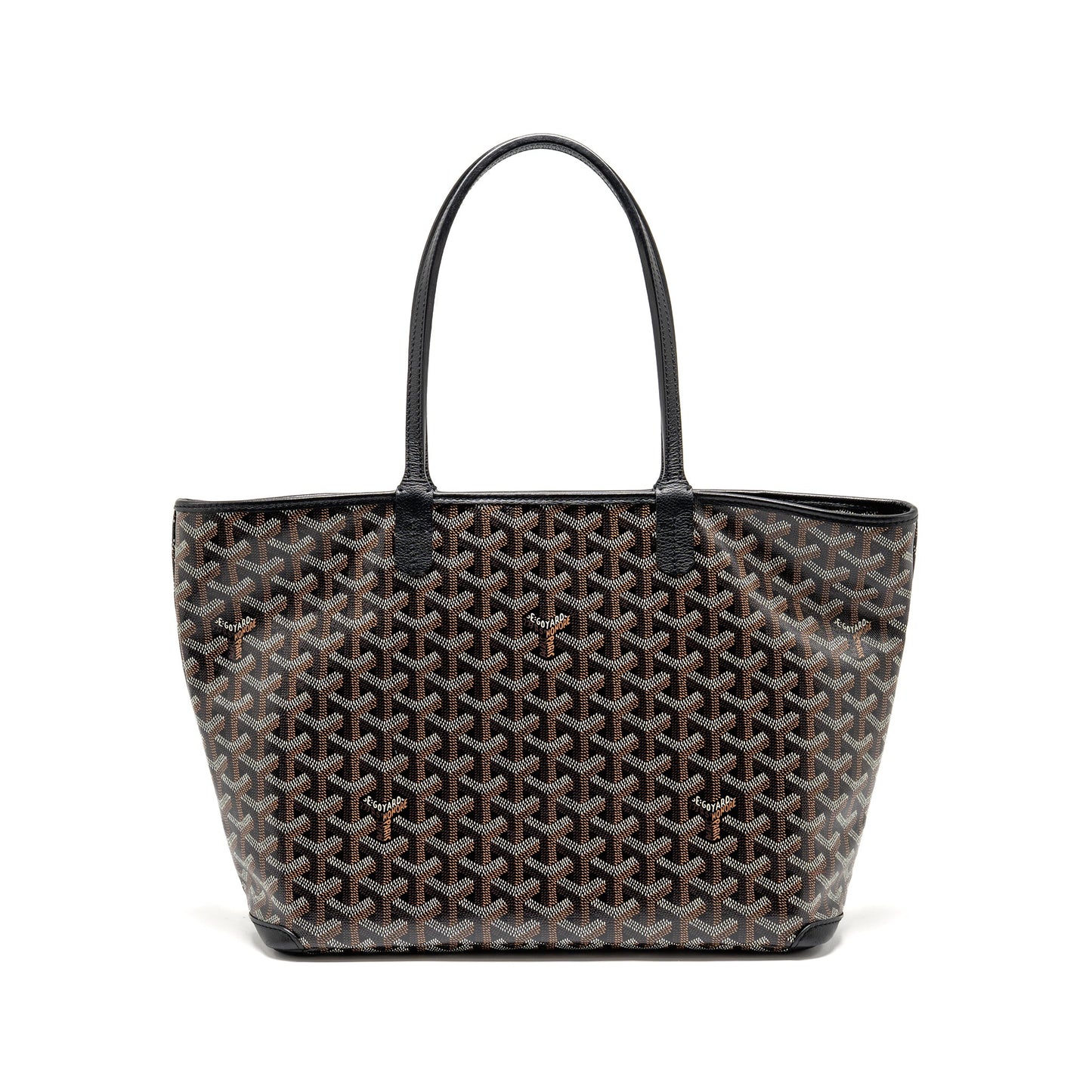 Goyard Artois PM Handbag Goyardine Canvas/Calfskin Black SHW