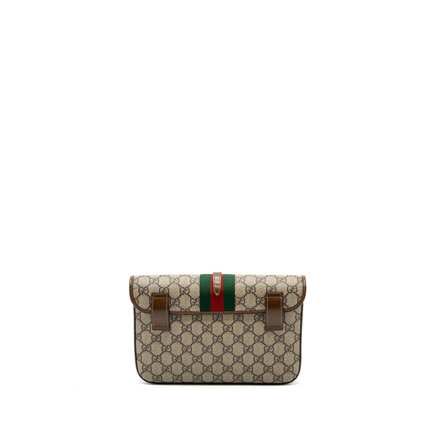 Gucci flap belt bag GG supreme canvas GHW