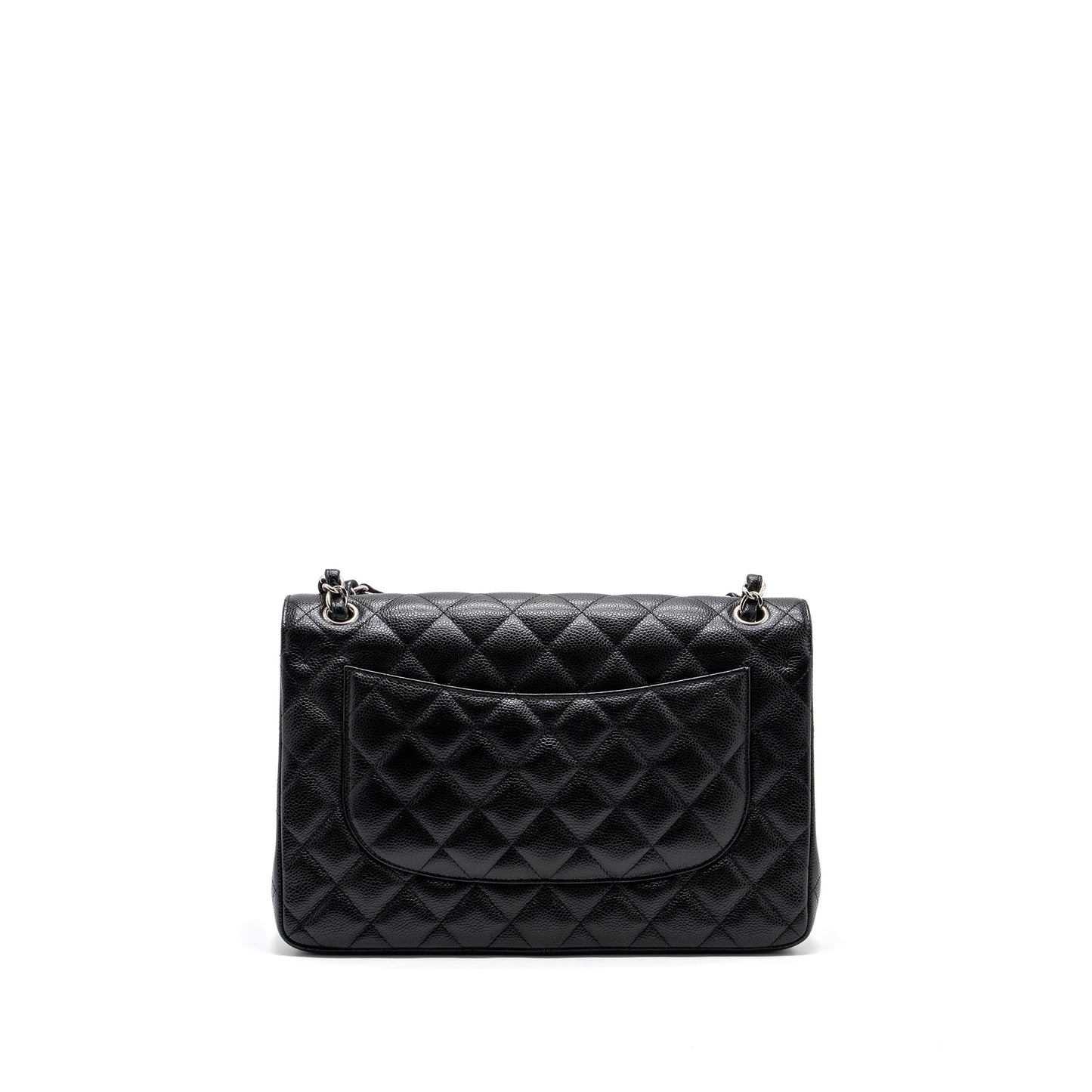 CHANEL JUMBO CLASSIC DOUBLE FLAP Caviar BLACK SHW