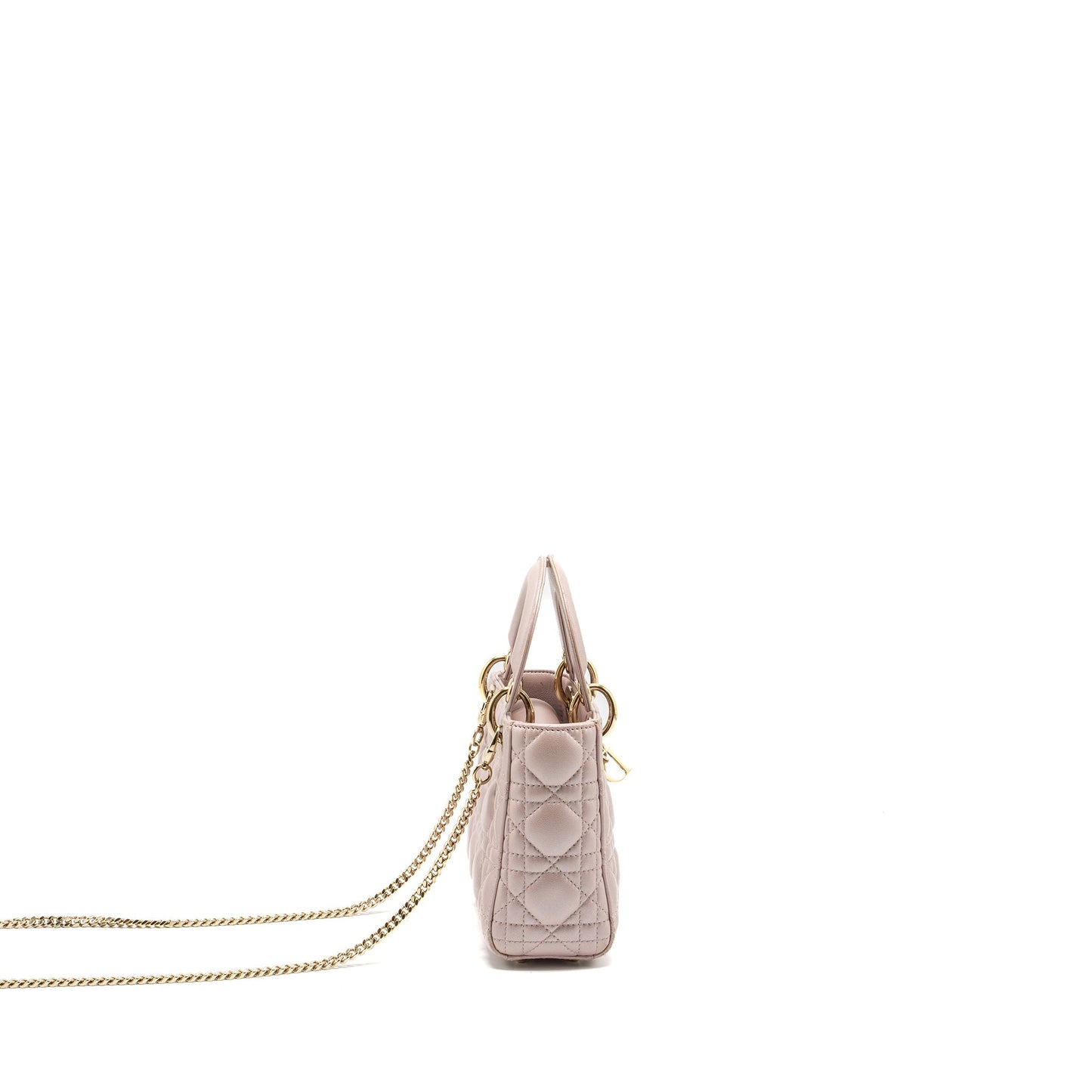 Luxury Dior Mini Lady Luxury Dior lambskin light pink LGHW