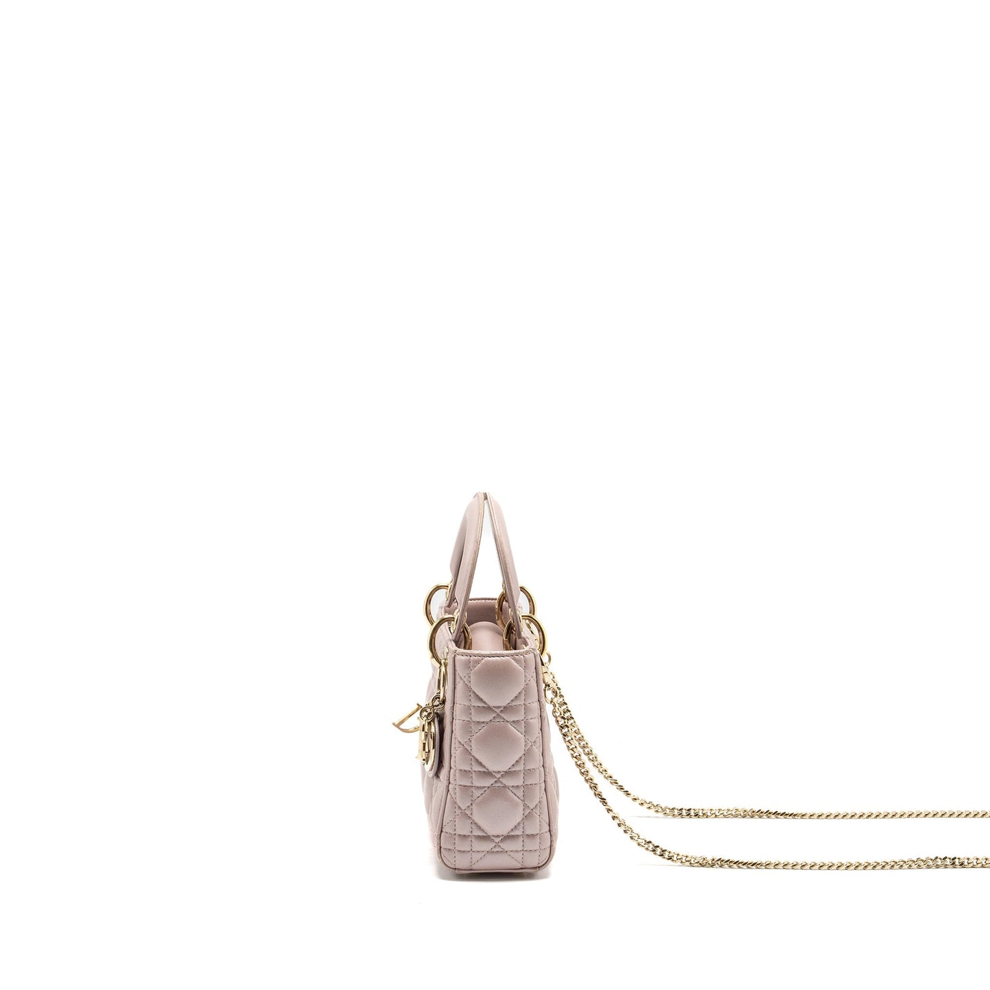 Luxury Dior Mini Lady Luxury Dior lambskin light pink LGHW