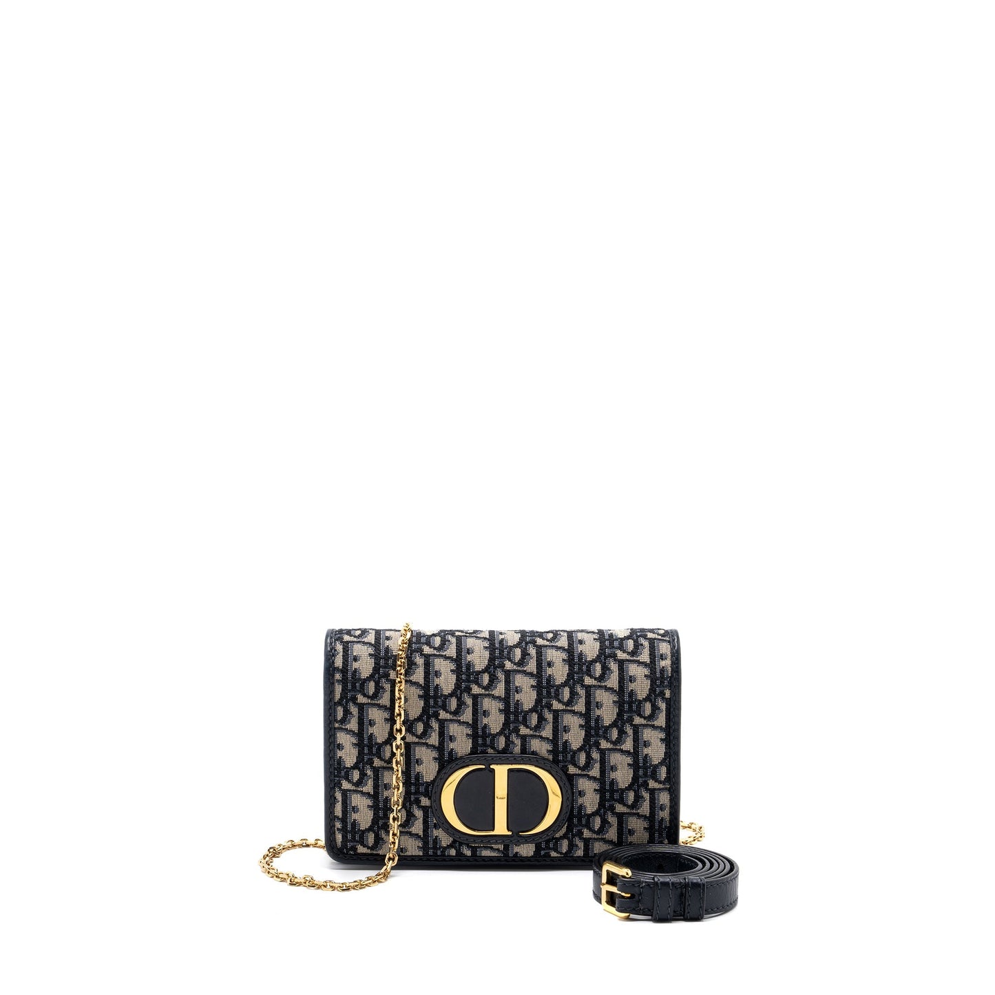 Luxury Dior 2-in-1 30 Montaigne pouch Luxury Dior oblique jacquard blue GHW