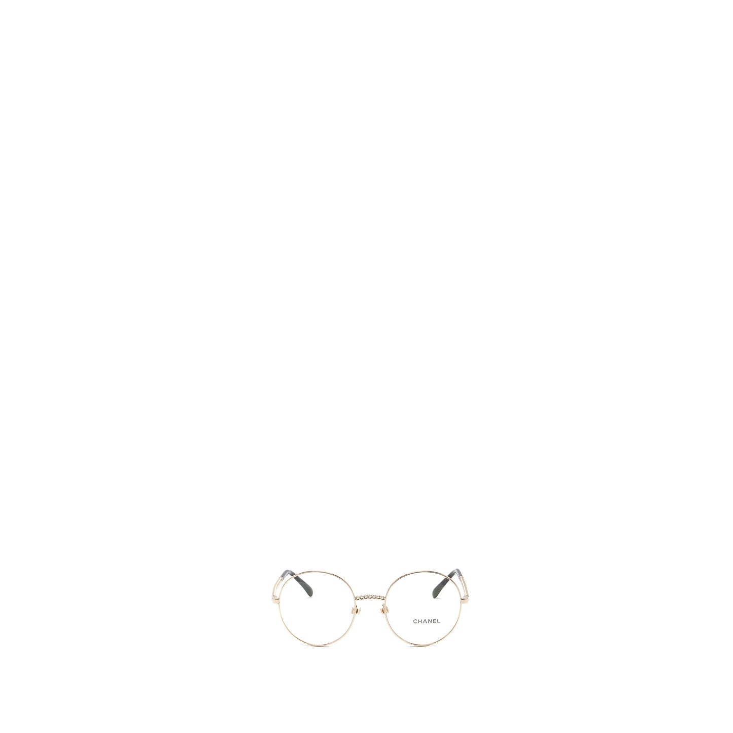 Chanel round glasses frames silver tone