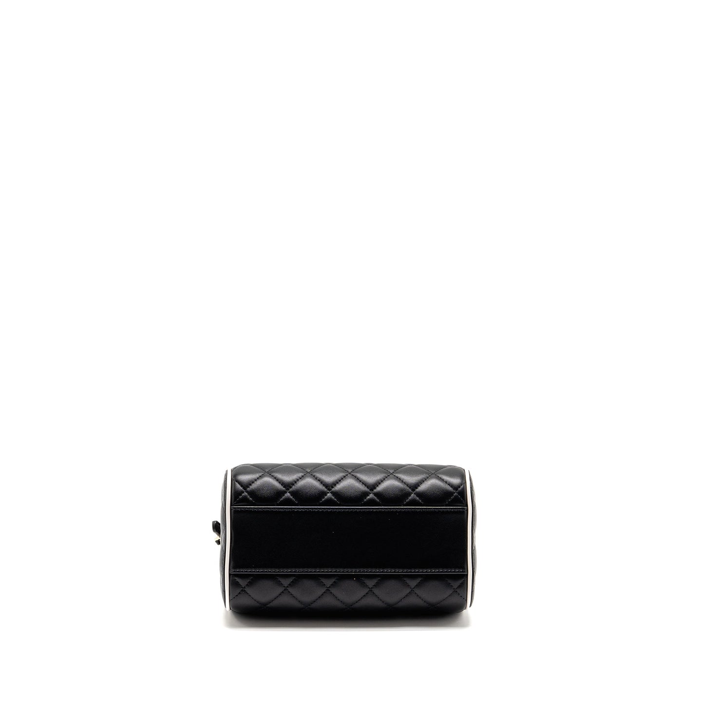 Chanel 25P Quilted Bowling Bag Lambskin Black LGHW (Microchip)