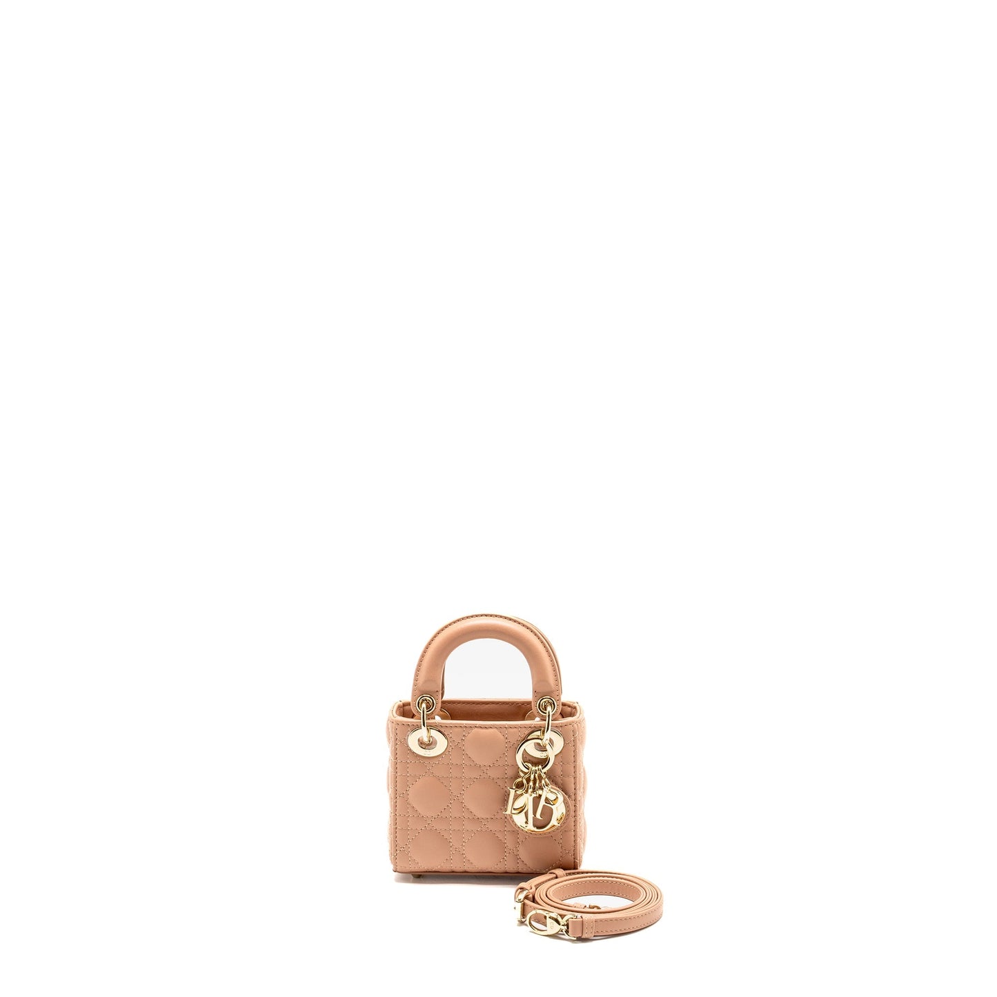Luxury Dior Lady Luxury Dior Micro Bag Cannage Lambskin Rose Des Vents LGHW