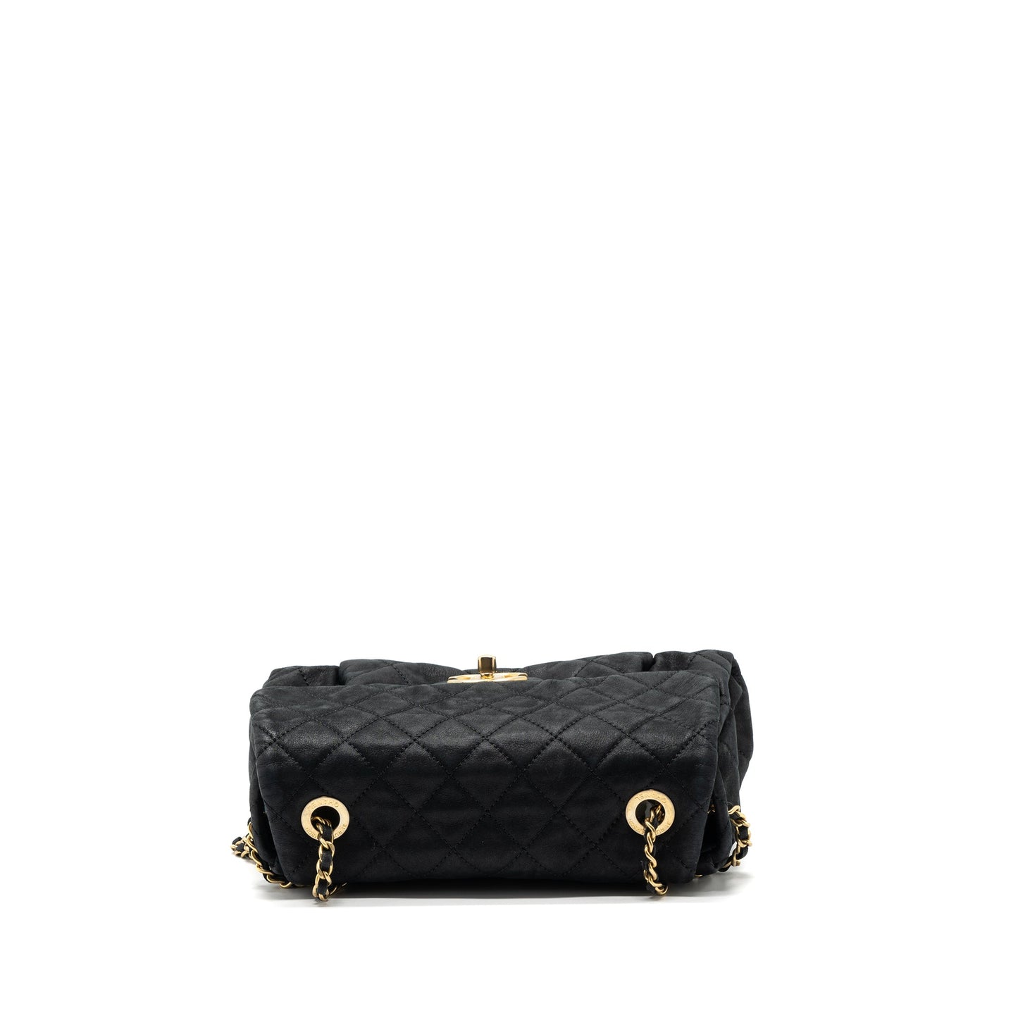 Chanel quilted seasonal flap bag Calfskin Iridescent black with GHW
