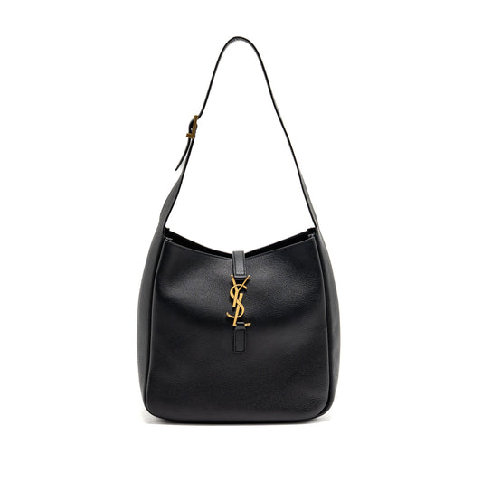 Saint Laurent Le 5 A 7 soft small bag calfskin black GHW