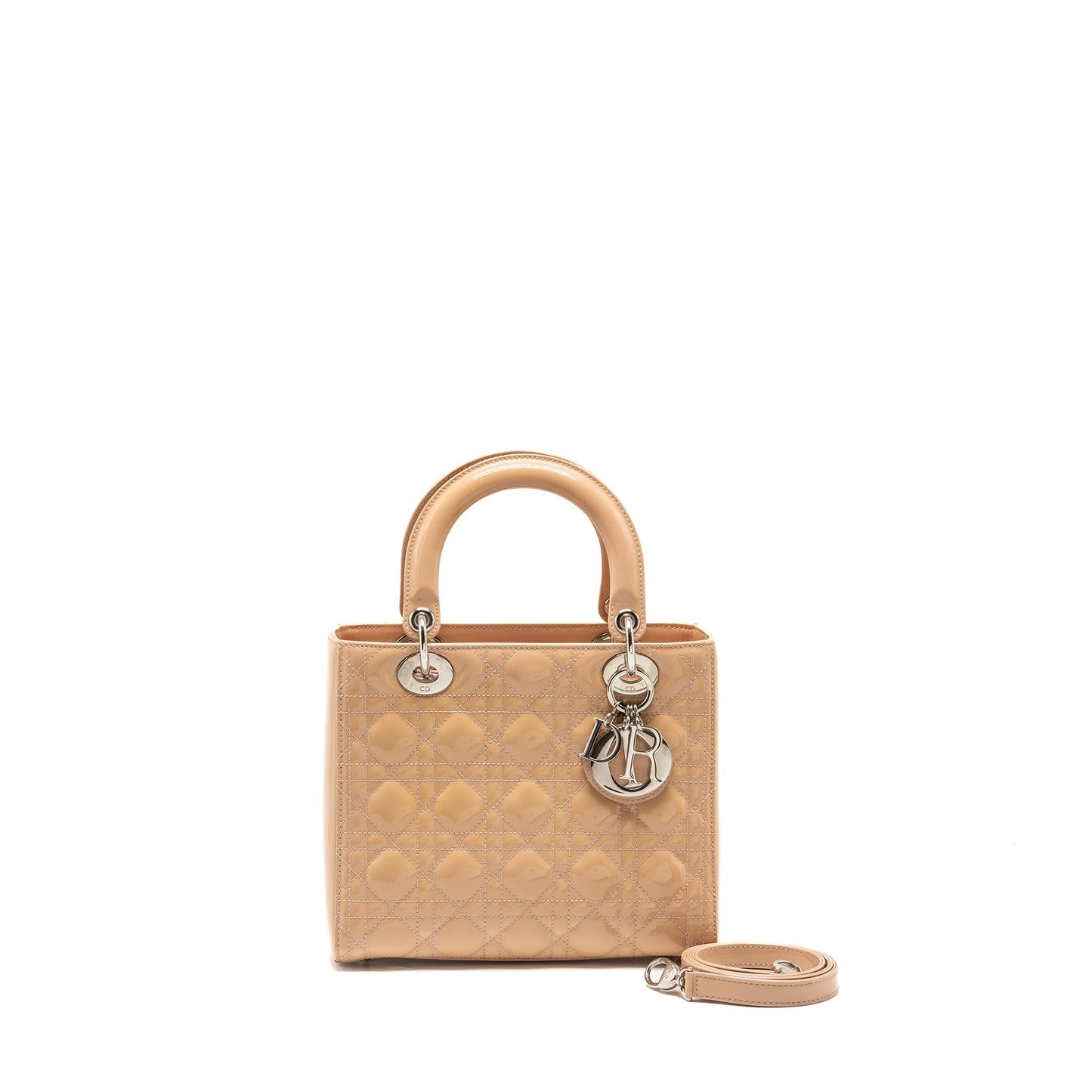 Luxury Dior Medium Lady Luxury Dior patent light pink SHW