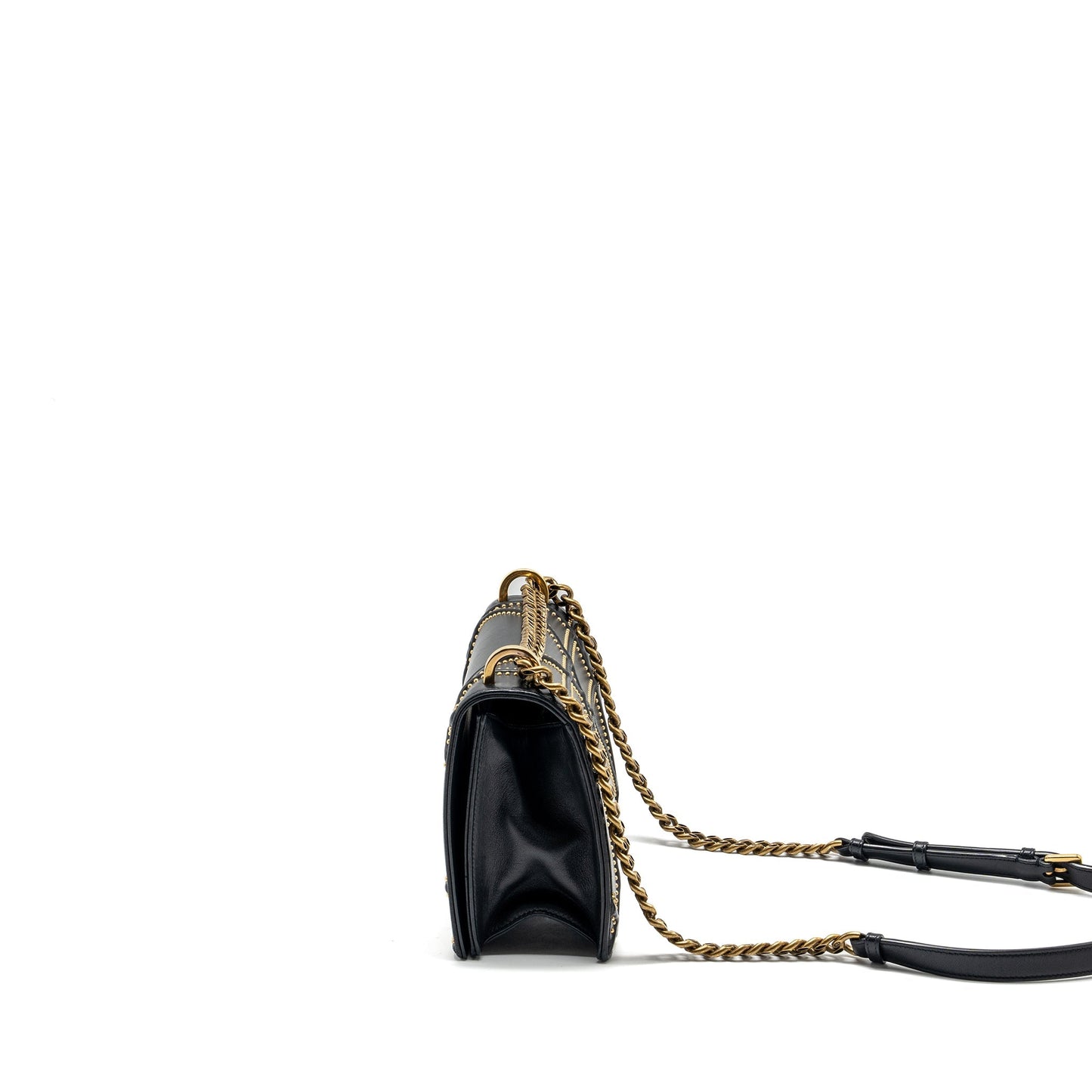 Luxury Dior Medium Studded Luxury Diorama Lambskin Black GHW
