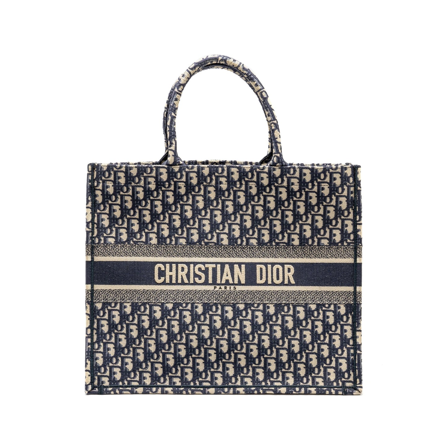 Luxury Dior Large Book tote Luxury Dior oblique canvas blue