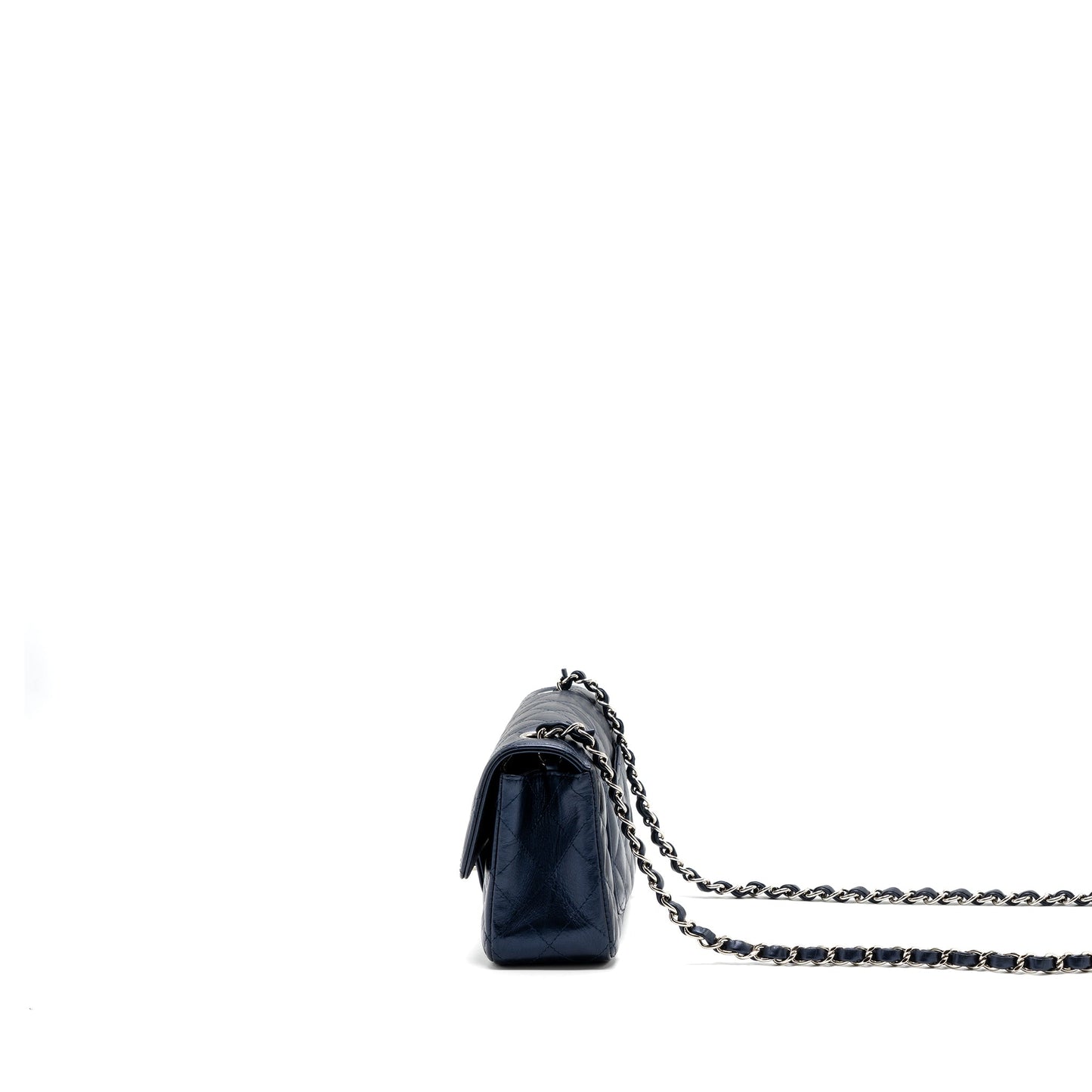 Chanel mini rectangular flap bag calfskin limited dark blue SHW