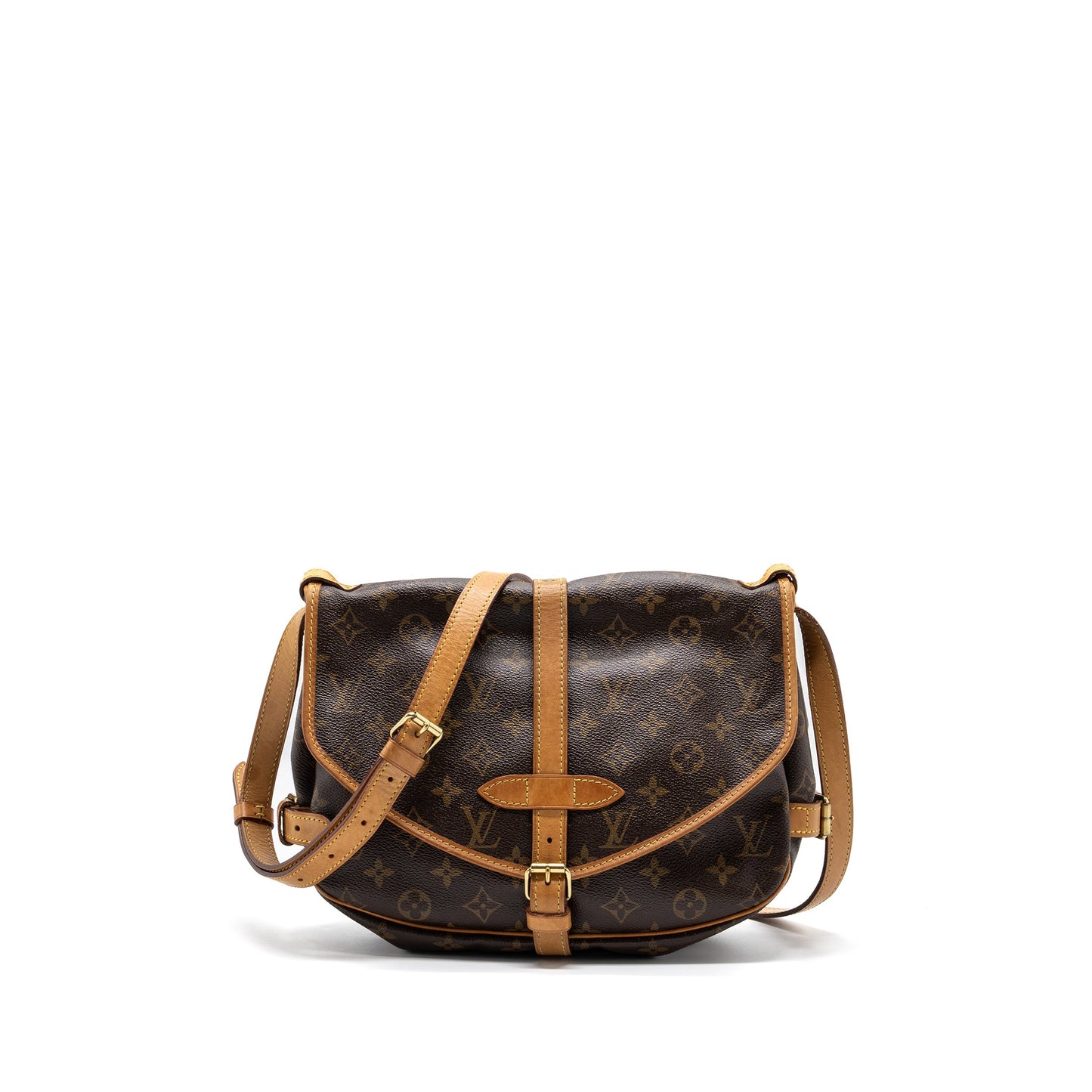 Louis Vuitton vintage saumur bag monogram canvas GHW