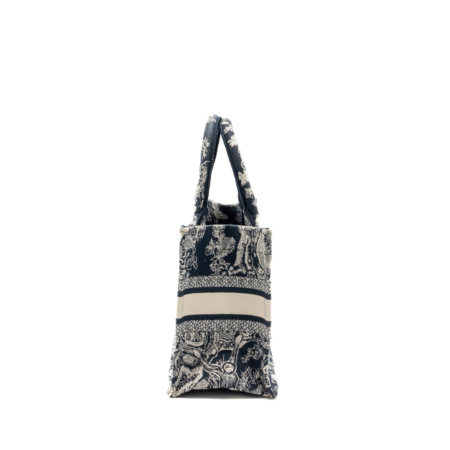Luxury Dior Small Book Tote Blue Toile De Jouy Embroidery