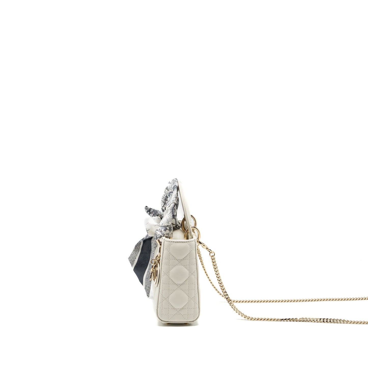 Luxury Dior Mini Lady Luxury Dior Lambskin White LGHW