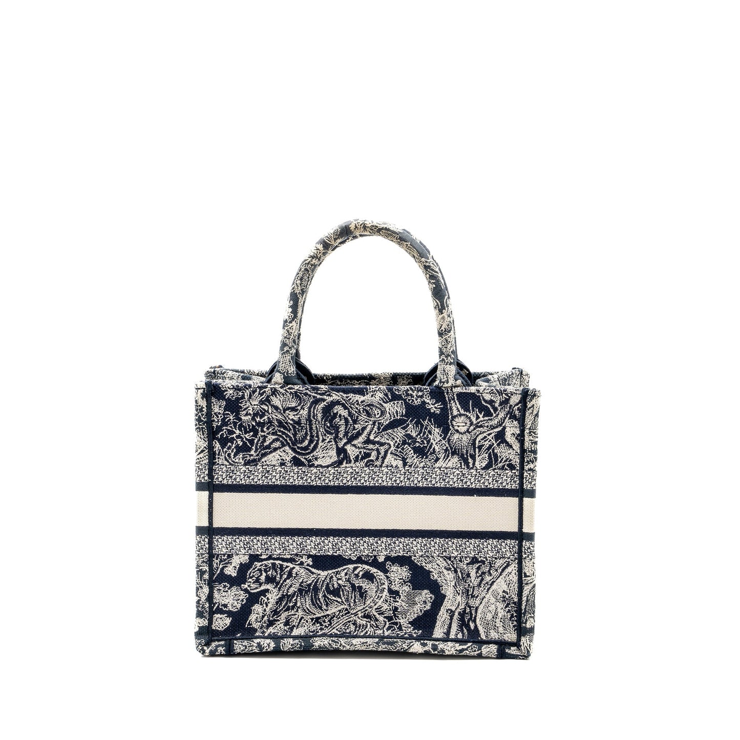 Luxury Dior Small Book Tote Blue Toile De Jouy Embroidery