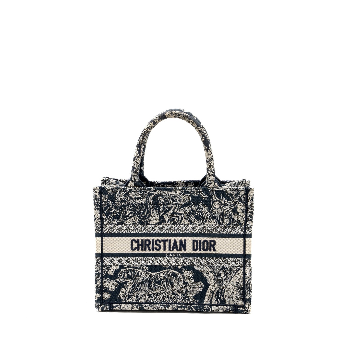 Luxury Dior Small Book Tote Blue Toile De Jouy Embroidery
